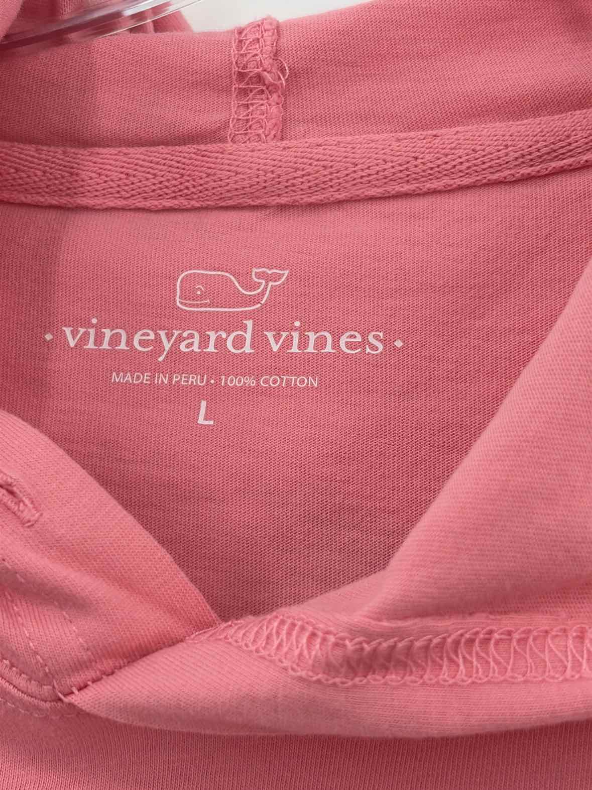 Vineyard Vines Pink Size Large Cotton Hooded Long Sleeve T-shirt | True Fashionistas.