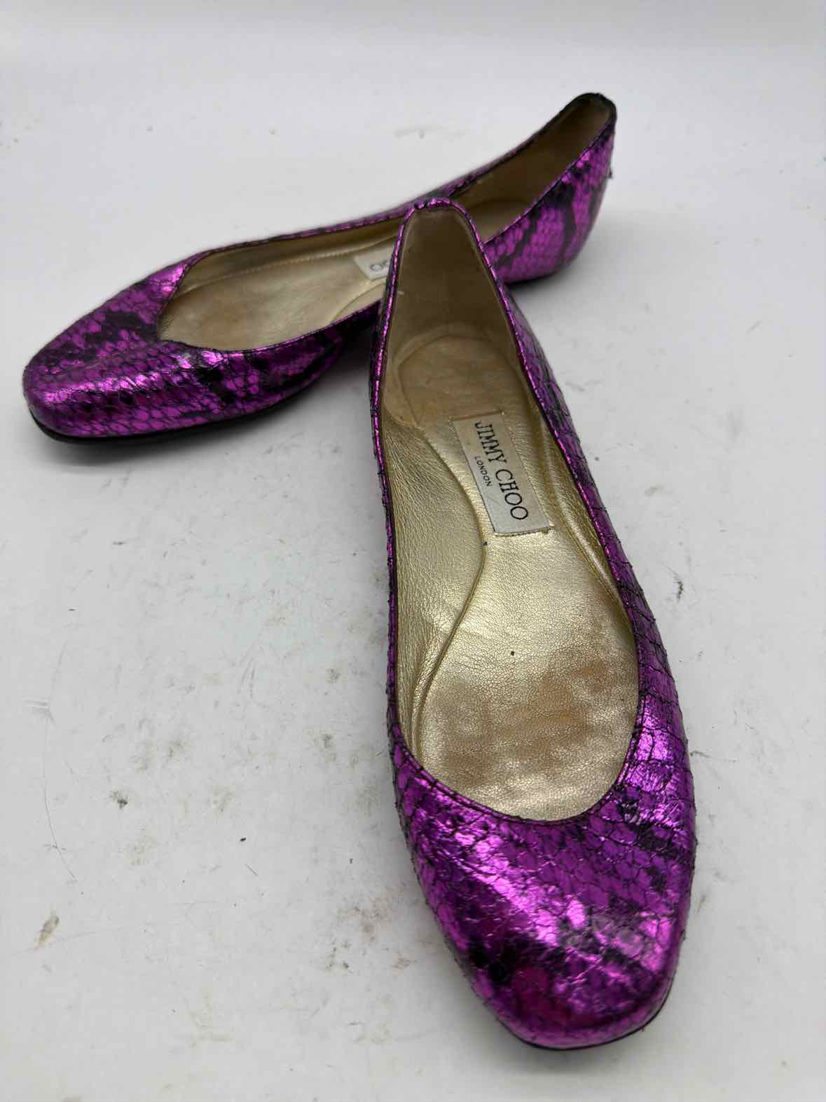 Pre-Owned Jimmy Choo Purple Size 6 Slip On Flats | True Fashionistas.