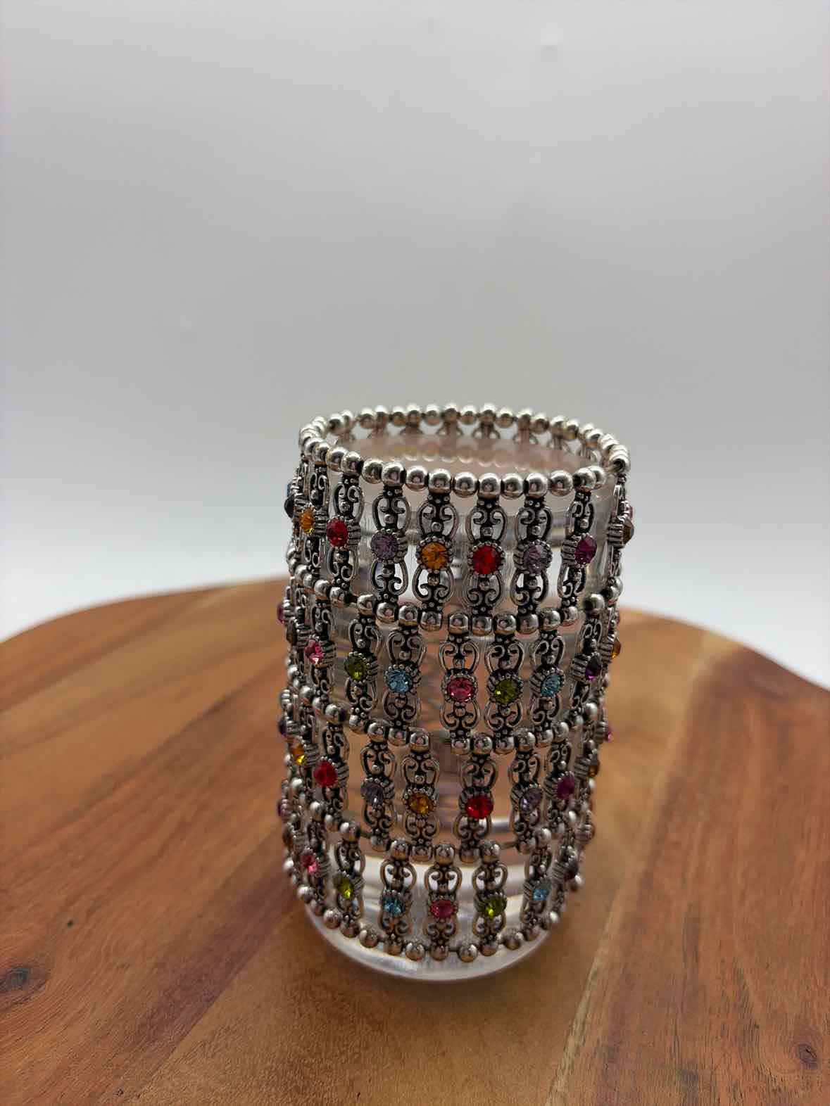 Multi-Color Wide Stretchy Bracelet | True Fashionistas.