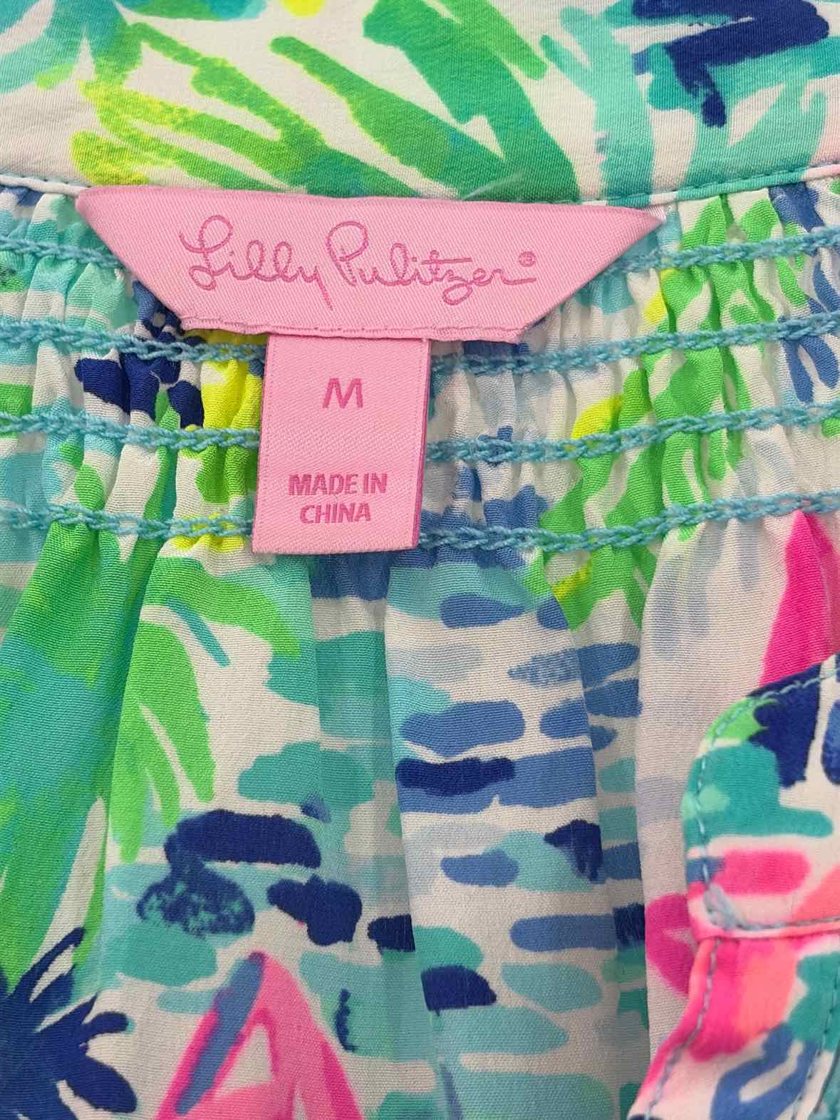 Pre-Owned Lilly Pulitzer Blue Size Medium Long Sleeve Blouse | True Fashionistas.