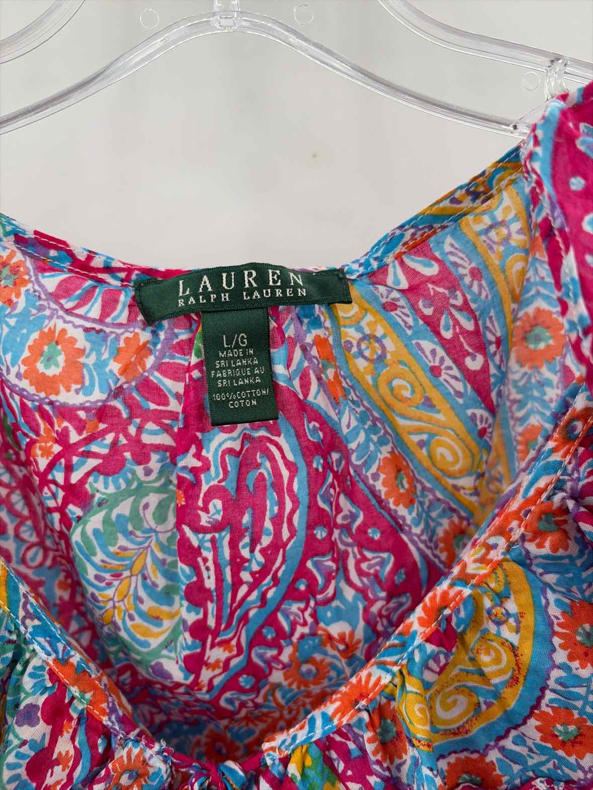 Pre-Owned Lauren Pink Size Large Long Sleeve Blouse | True Fashionistas.