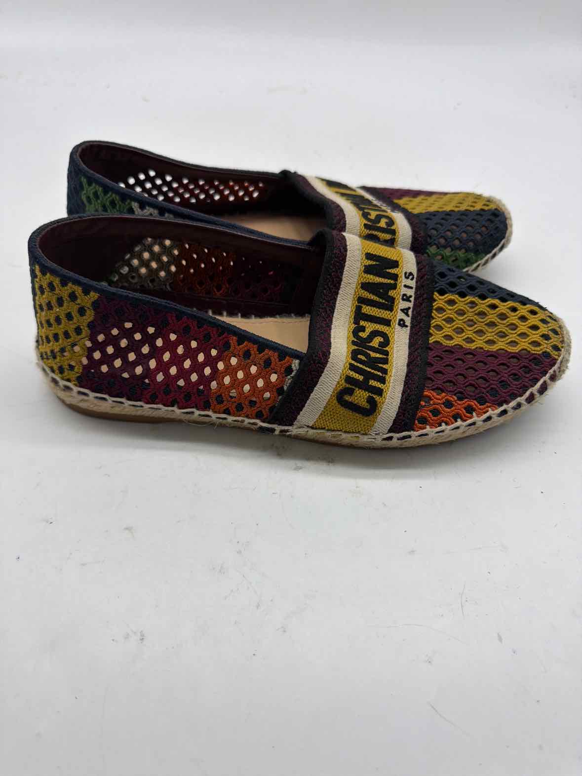 Pre-Owned Christian Dior Multi-Color Size 36.5 Espadrille Flats | True Fashionistas.