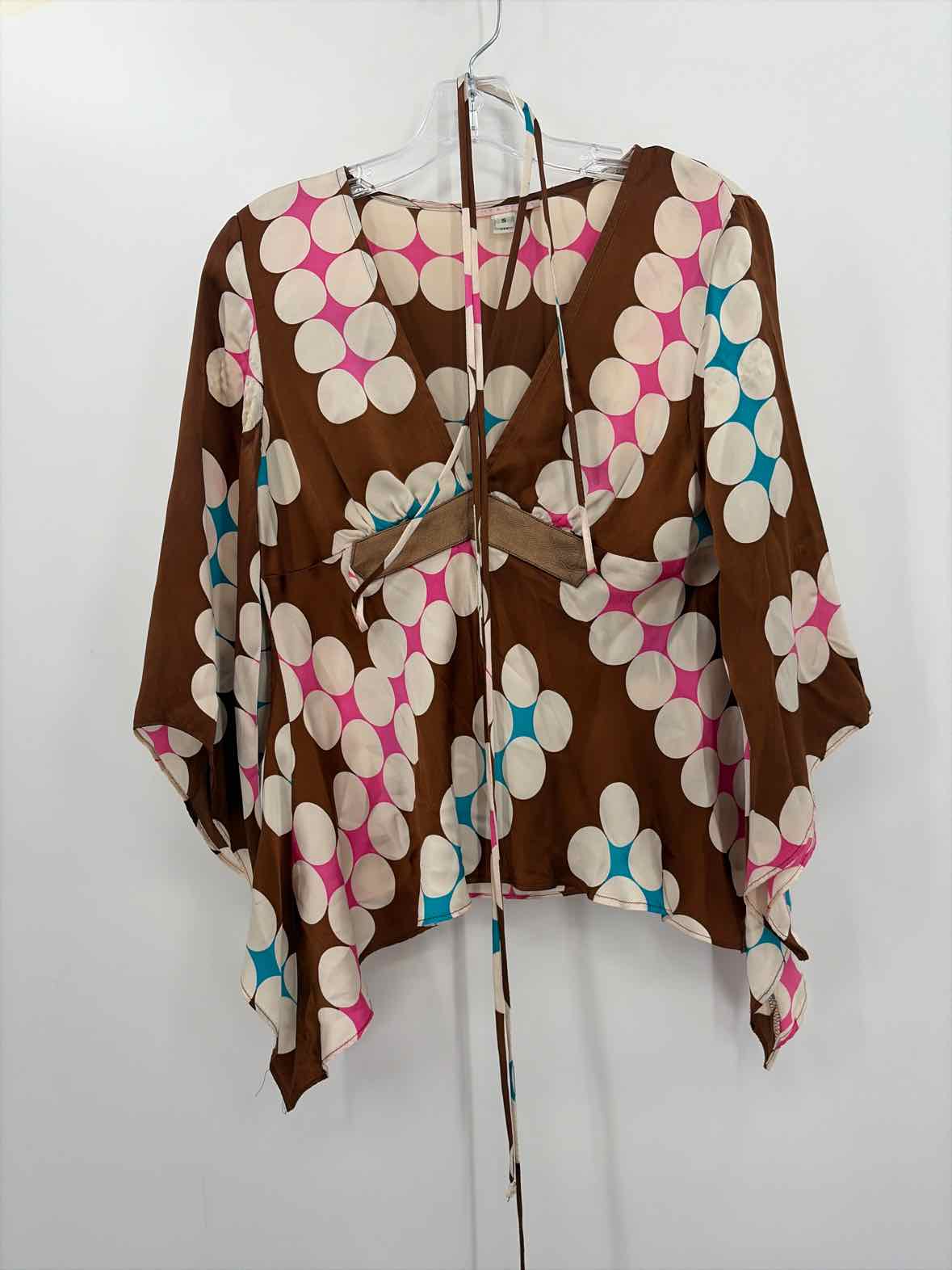 Pre-Owned Alice & Trixie Brown Size Small Long Sleeve Blouse | True Fashionistas.