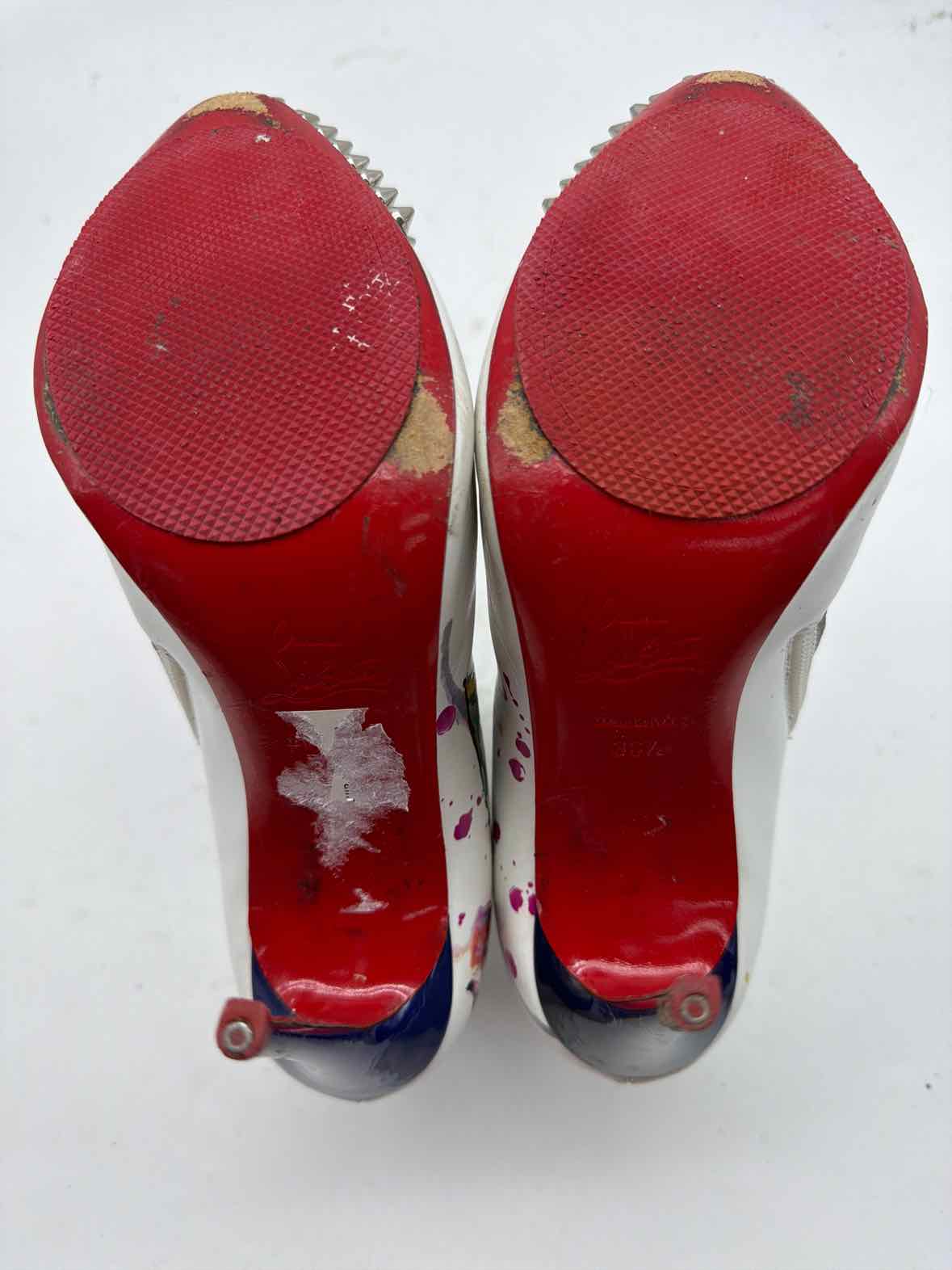 Pre-Owned Christian Louboutin White Size 6.5 Ankle Boot Boots | True Fashionistas.