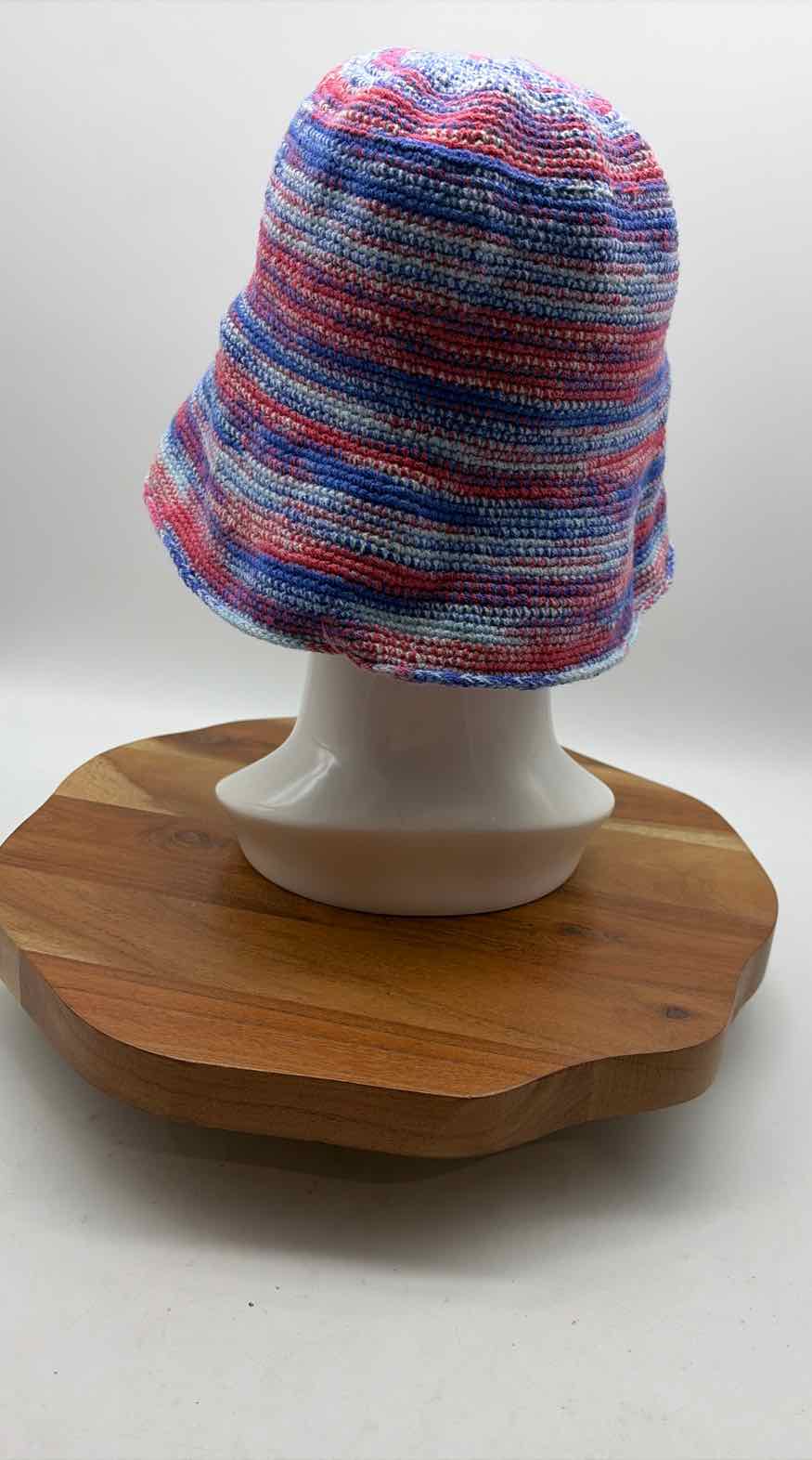 Soraya Hennessy Blue Knit Bucket Hats | True Fashionistas.