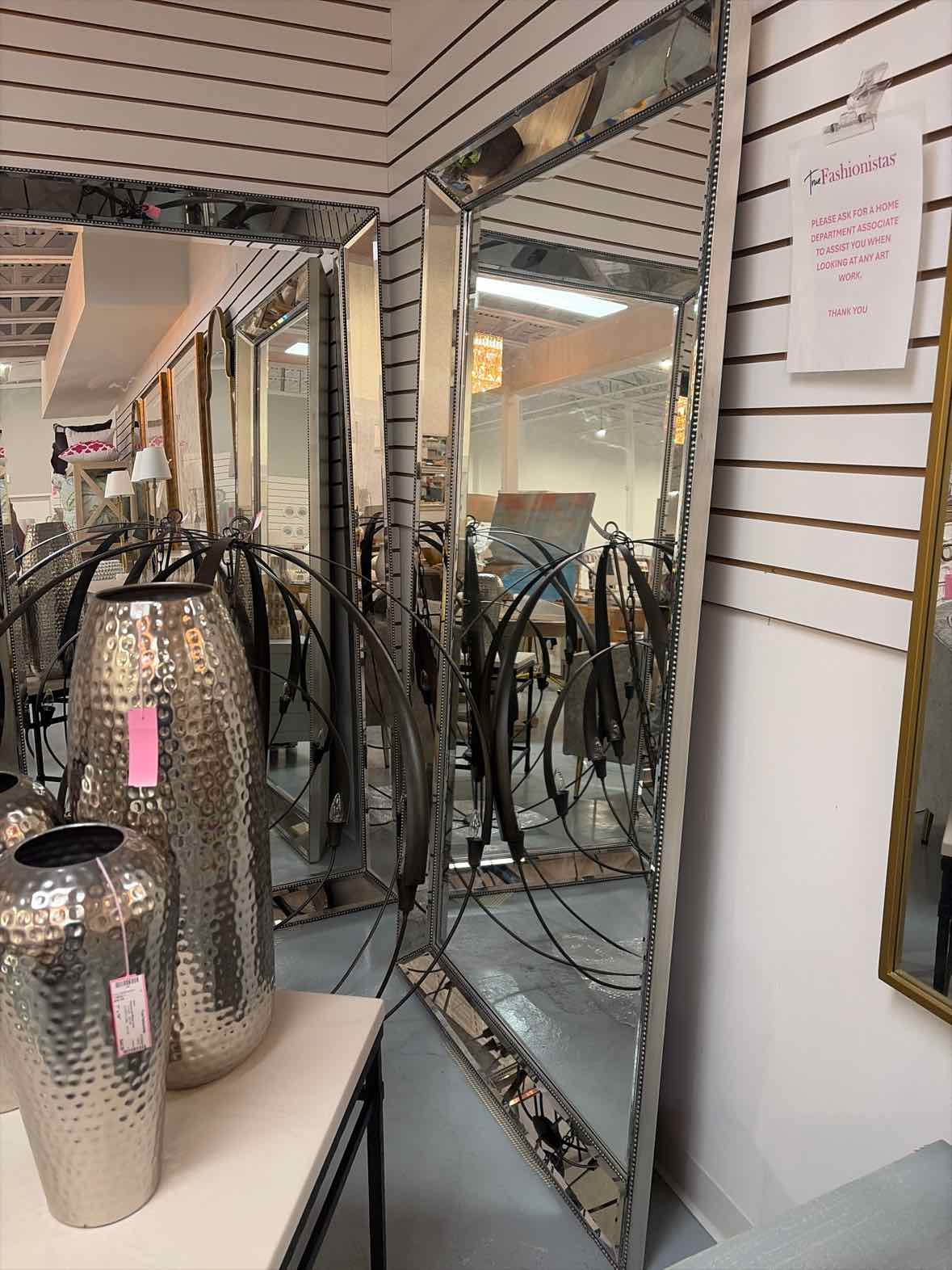 Silver Beveled Mirror | True Fashionistas.
