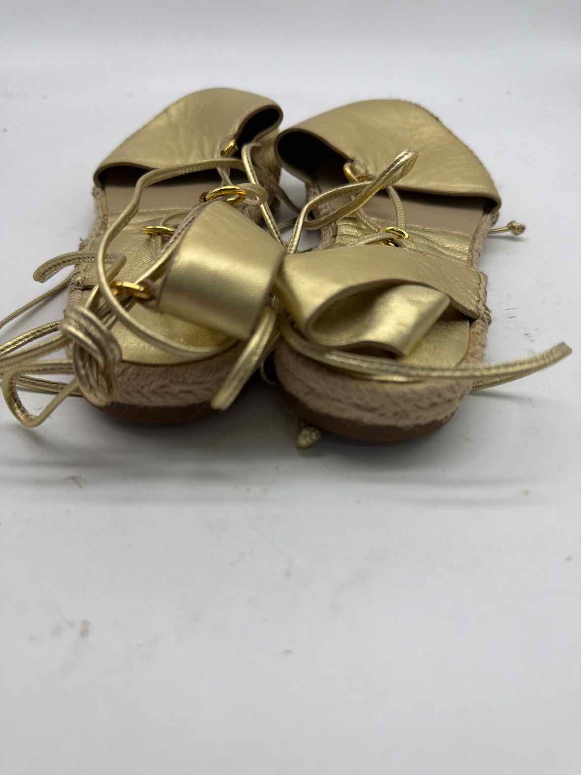 Pre-Owned Michael Kors Collection Gold Size 38.5 Espadrille Flats | True Fashionistas.