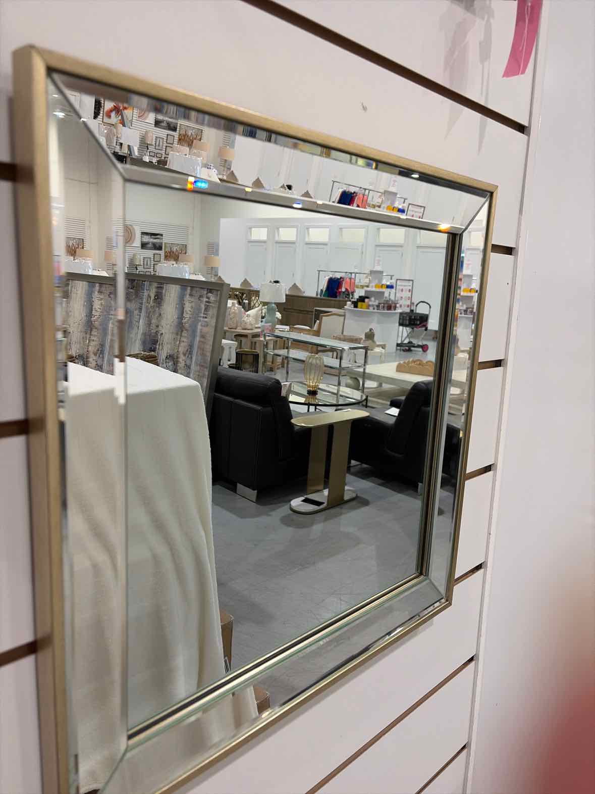 Champagne Frame Square Mirror | True Fashionistas.