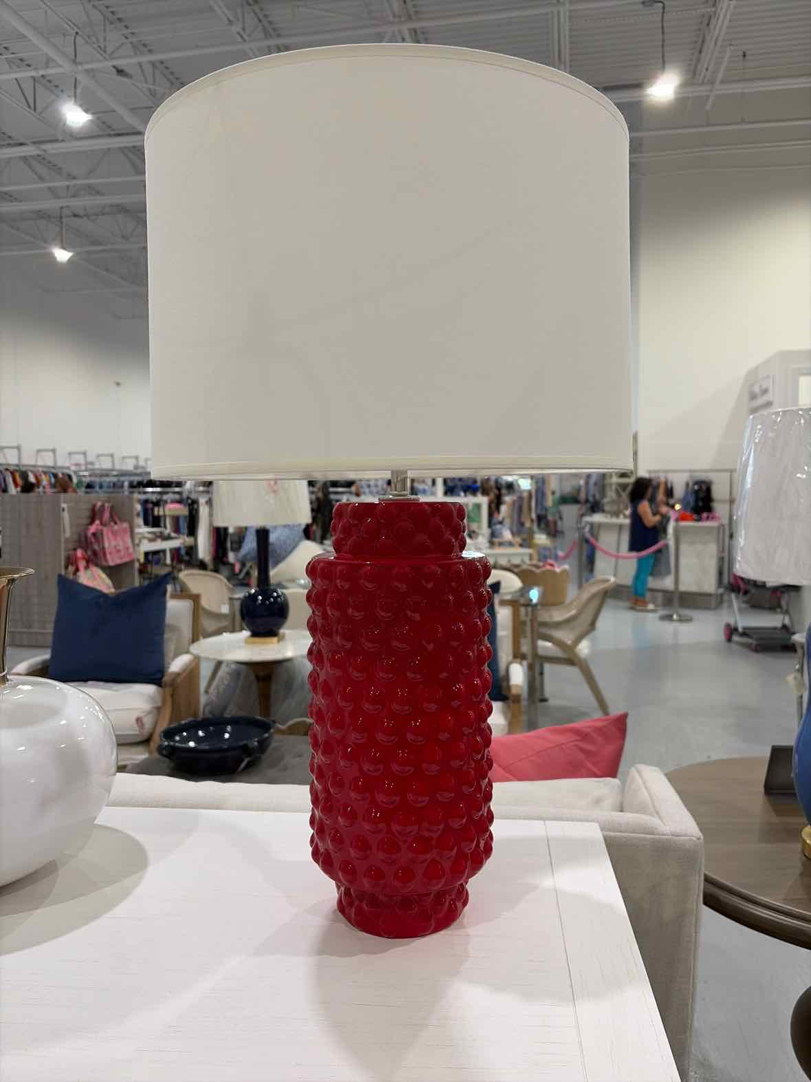 Red Ceramic Accent Lamp | True Fashionistas.