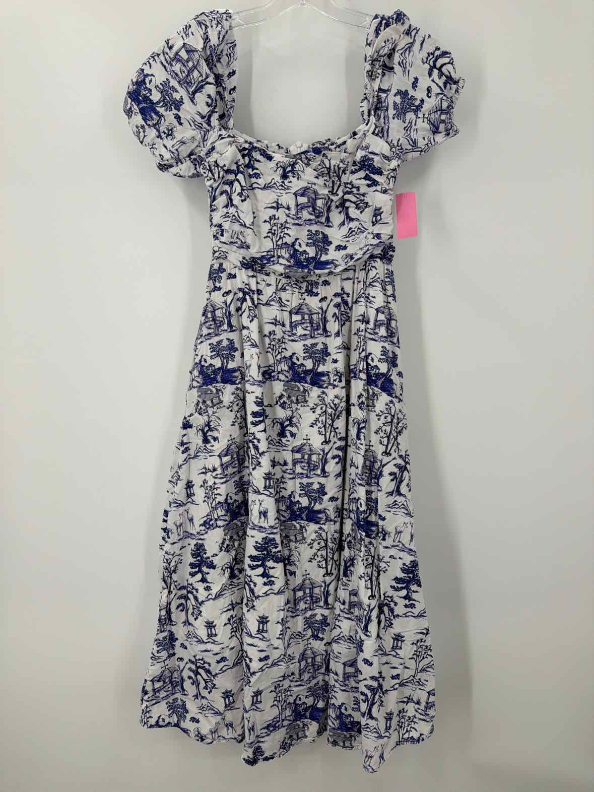 Pre-Owned O.P.T. Blue Size Small Long Short Sleeve Dress | True Fashionistas.