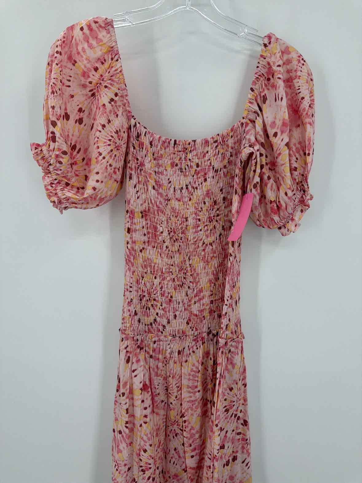 Pre-Owned Misa Pink Size Small Long Short Sleeve Dress | True Fashionistas.