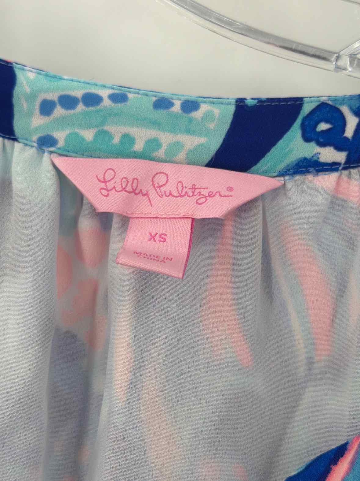 Pre-Owned Lilly Pulitzer Blue Size XS Short Long Sleeve Dress | True Fashionistas.