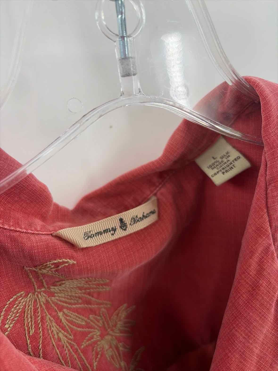 Pre-Owned Tommy Bahama Orange Silk Size Large Men's Button Down | True Fashionistas.