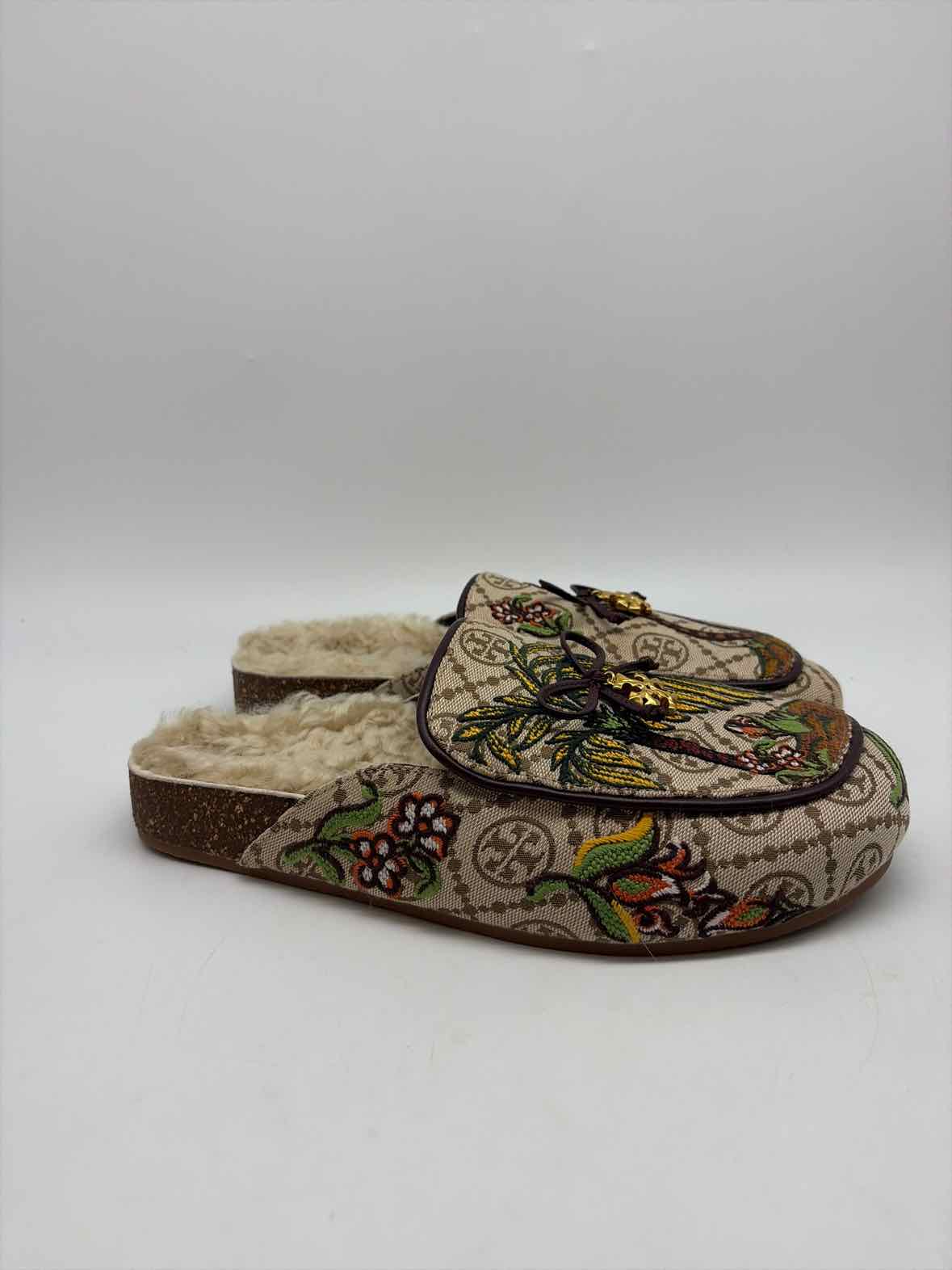 Pre-Owned Tory Burch Tan Size 8.5 Slip On Slippers | True Fashionistas.