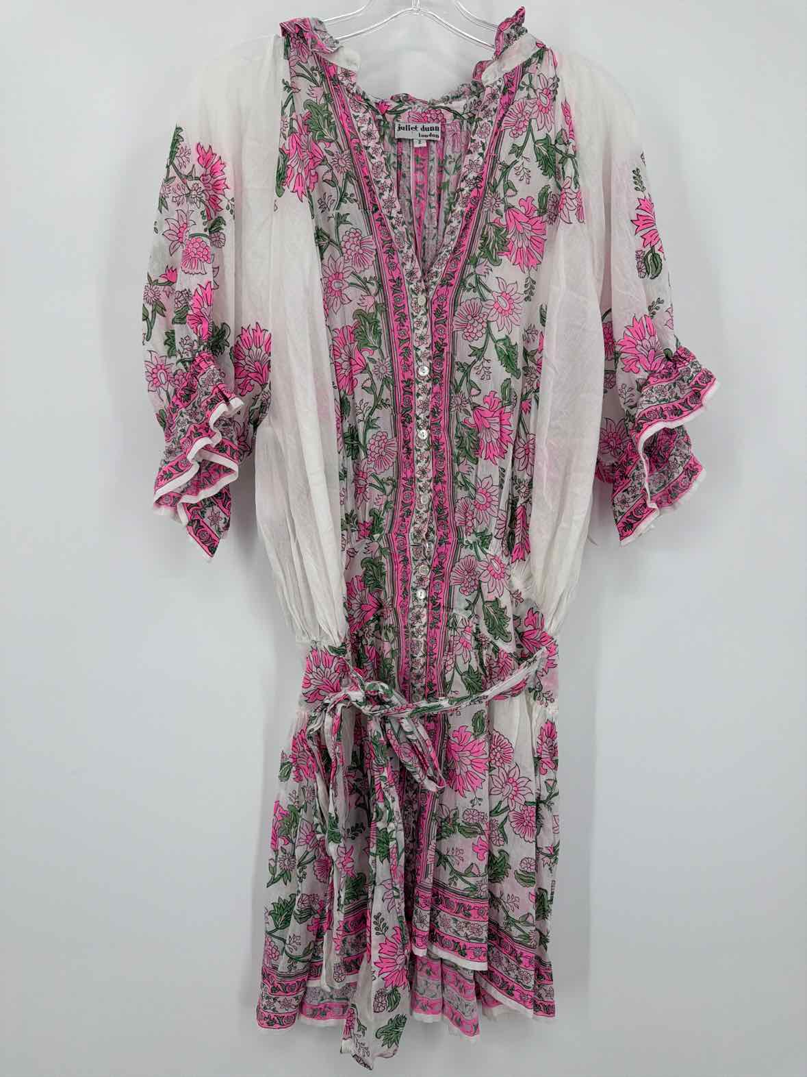 Pre-Owned Juliet Dunn White Size 2 Short Short Sleeve Dress | True Fashionistas.
