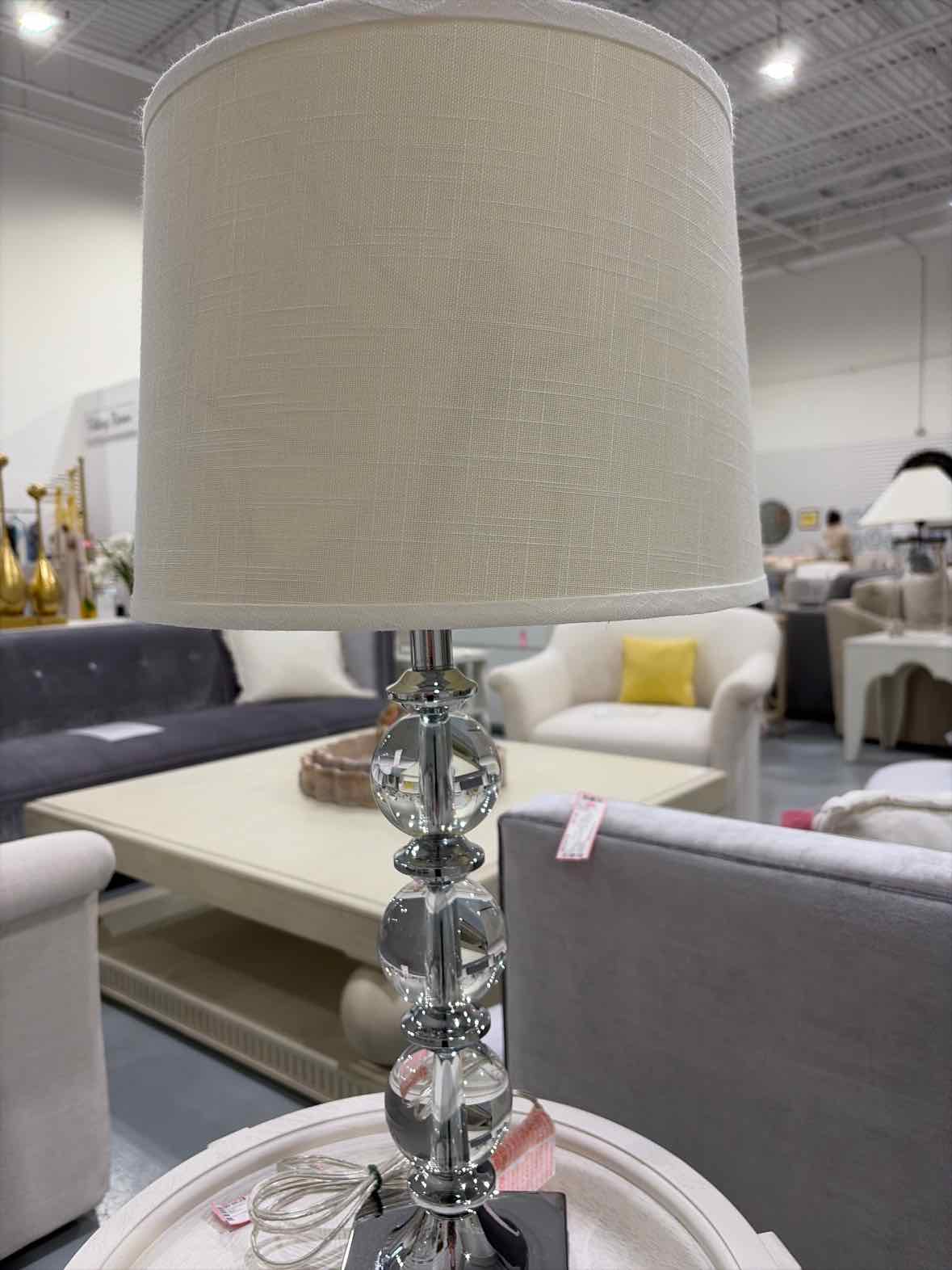 Glass And Chrome Table Lamp | True Fashionistas.