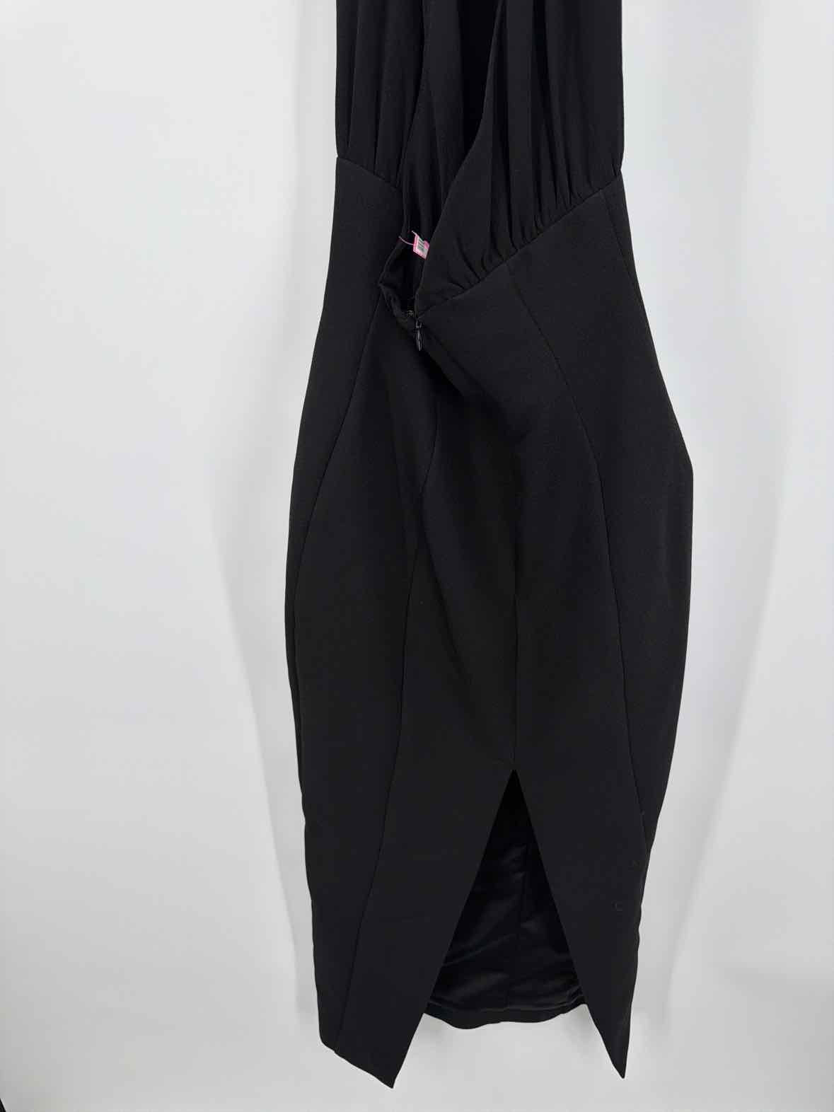 Pre-Owned Misha Black Size XS Cocktail Midi Sleeveless Dress | True Fashionistas.