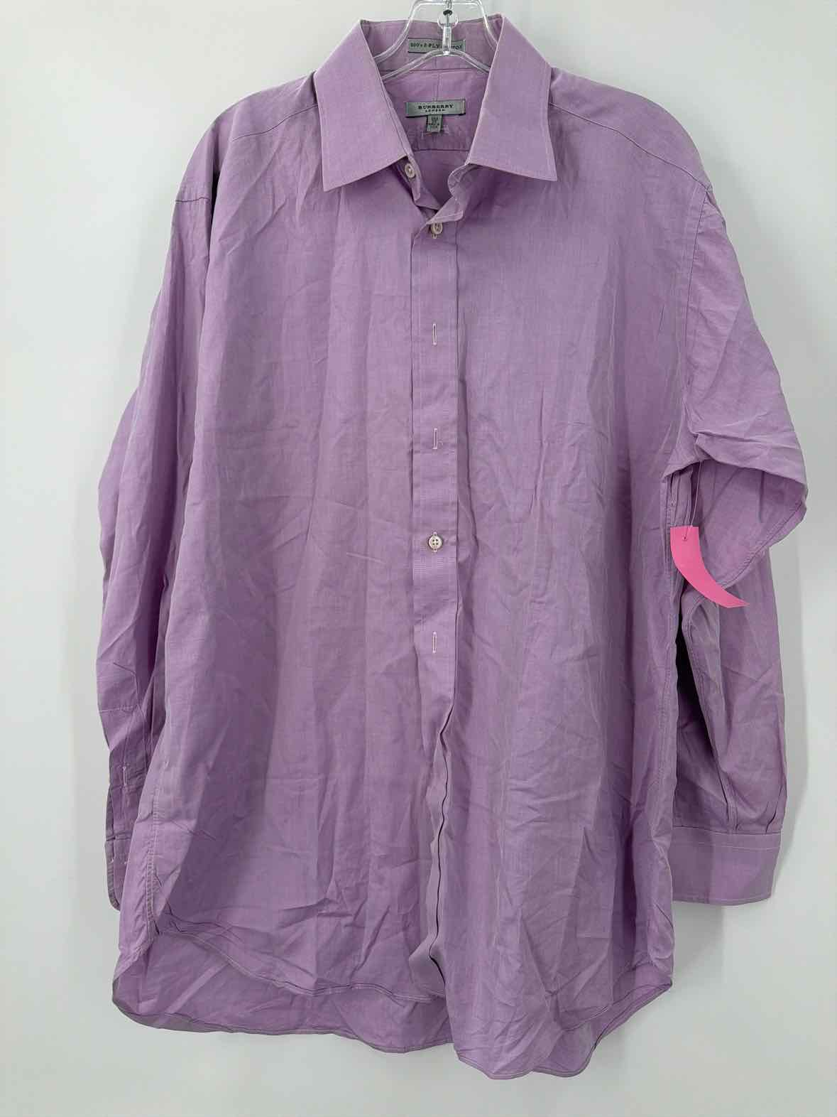 Pre-Owned Burberry Purple Large Men's Long Sleeve Shirt | True Fashionistas.
