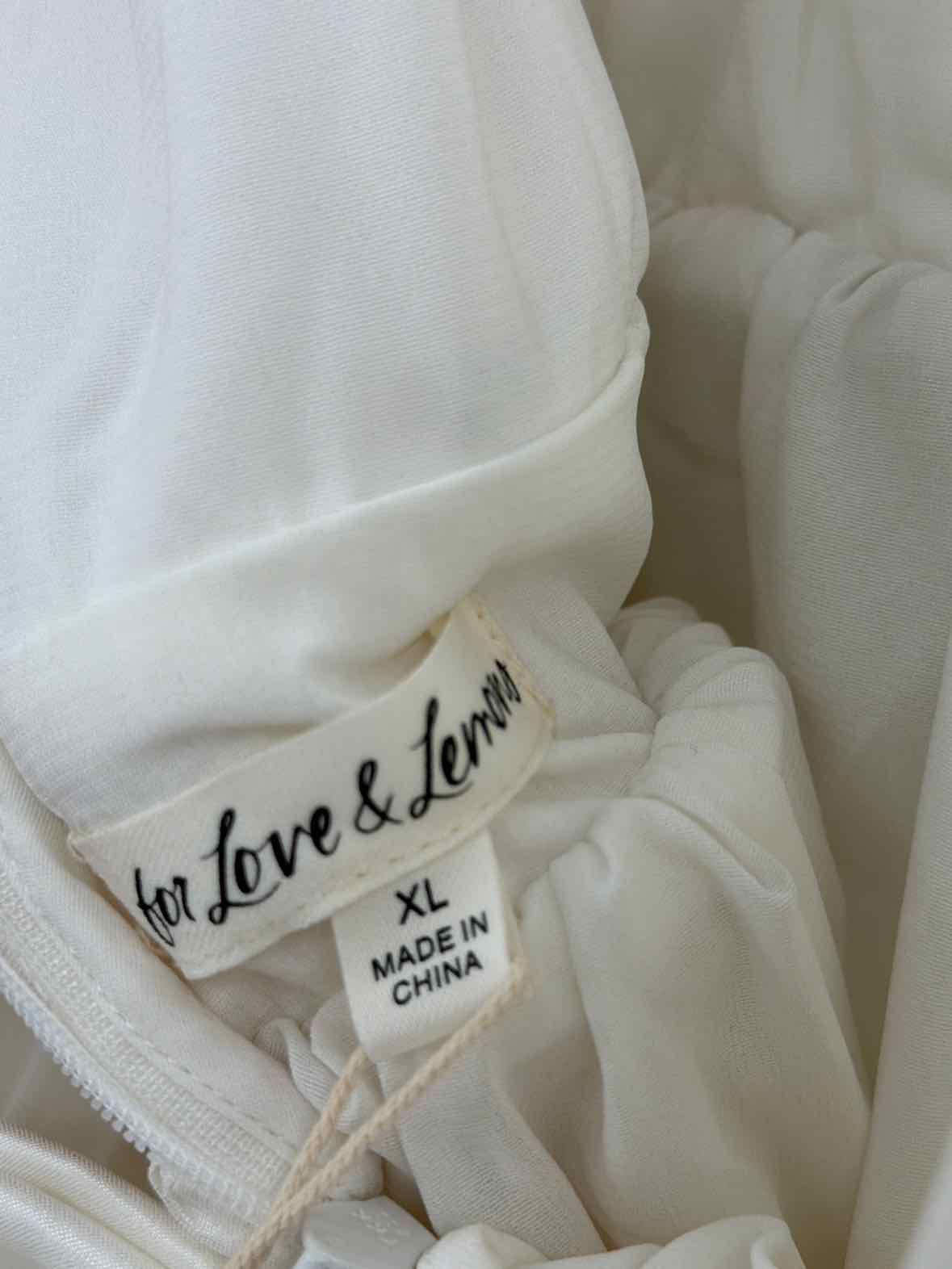 Pre-Owned For Love & Lemons Ivory Size XL Short Sleeveless Dress | True Fashionistas.