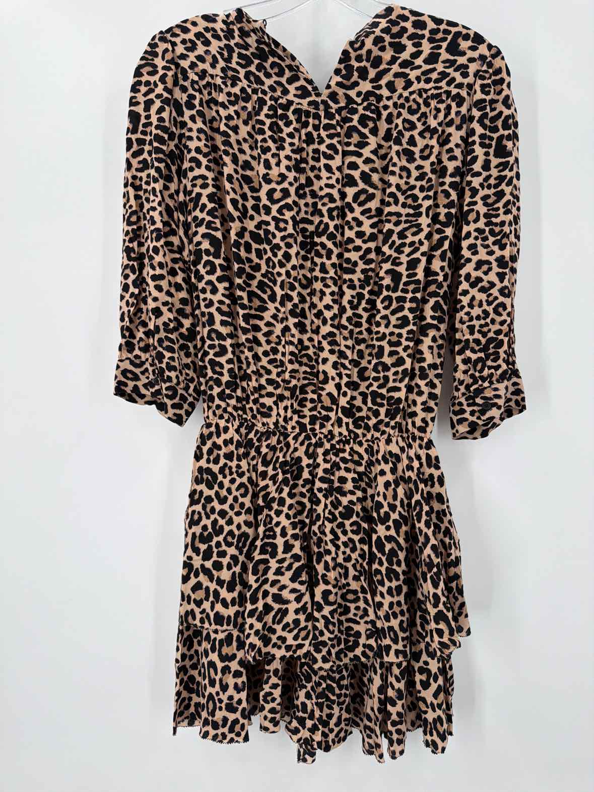 Pre-Owned Zadig & Voltaire Tan Size XS Leopard Short Long Sleeve Dress | True Fashionistas.