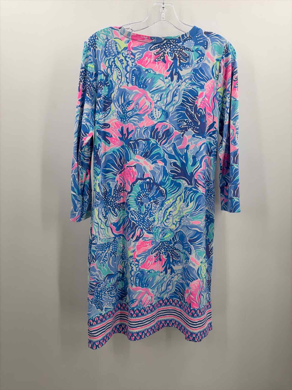 Pre-Owned Lilly Pulitzer Blue Size Large Short Long Sleeve Dress | True Fashionistas.
