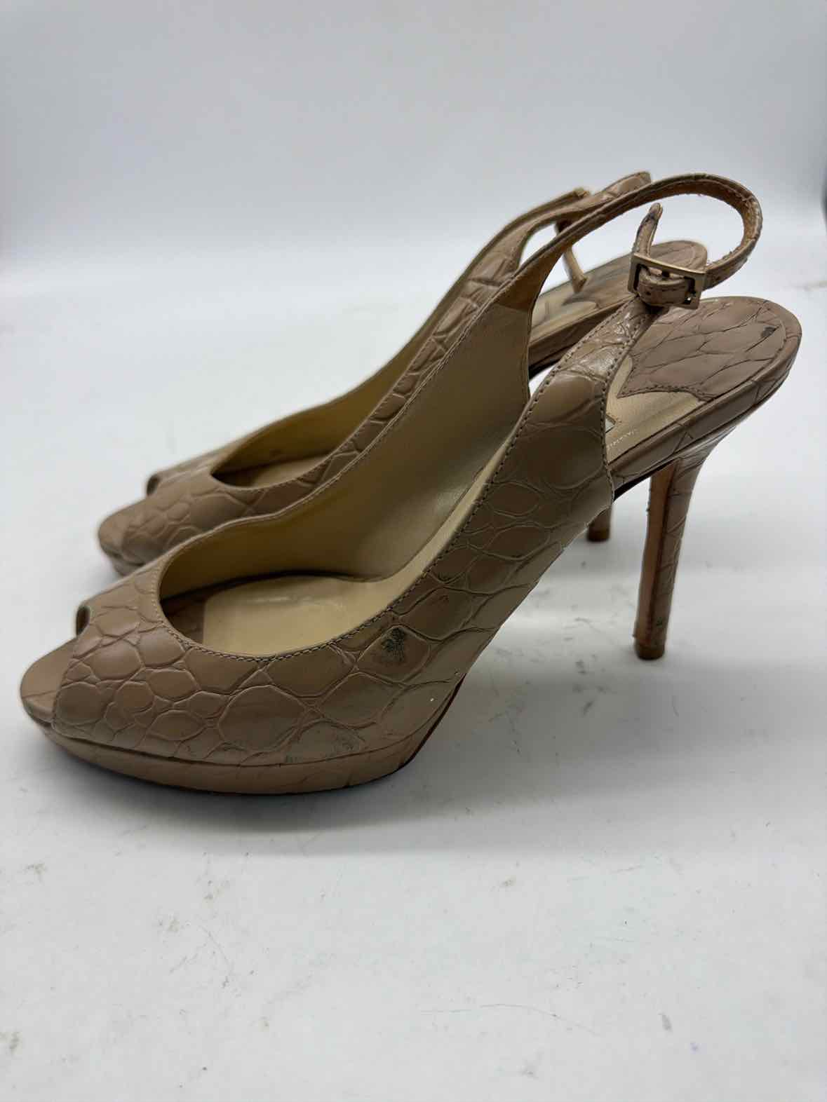 Pre-Owned Jimmy Choo Tan Size 6 Slingback Heels | True Fashionistas.