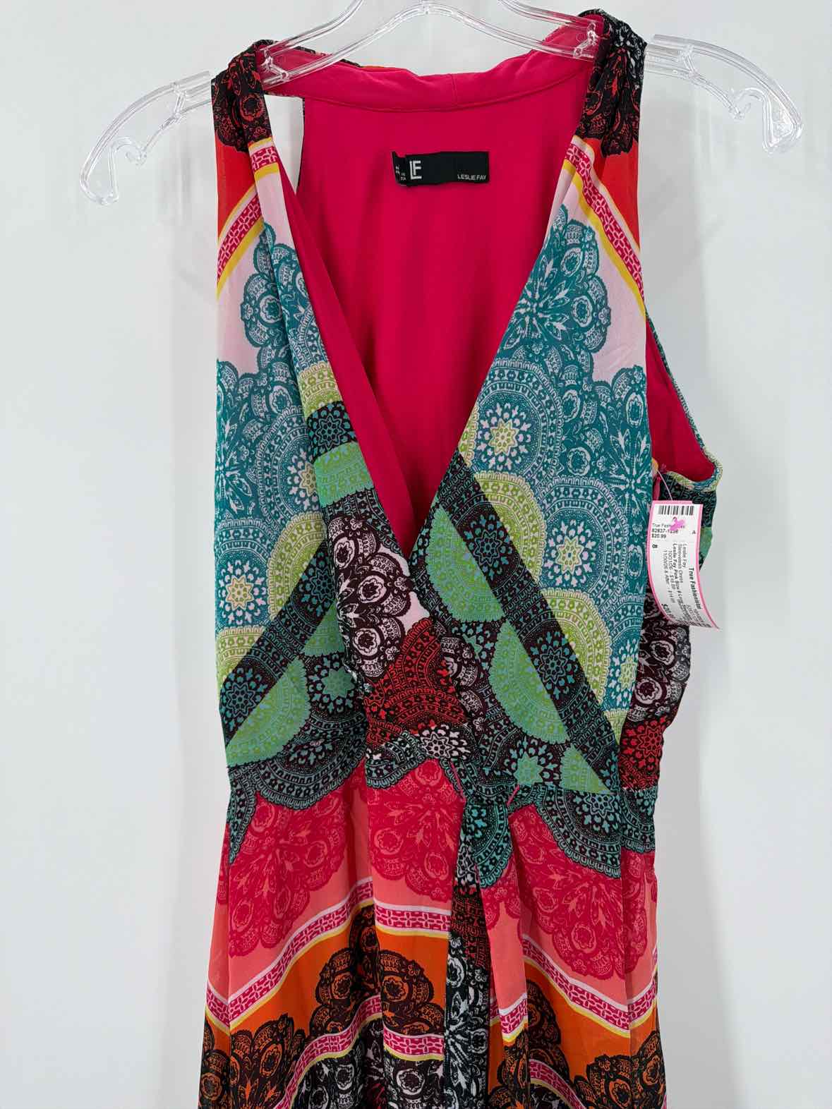 Pre-Owned Leslie Fay Pink Size 8 Long Sleeveless Dress | True Fashionistas.