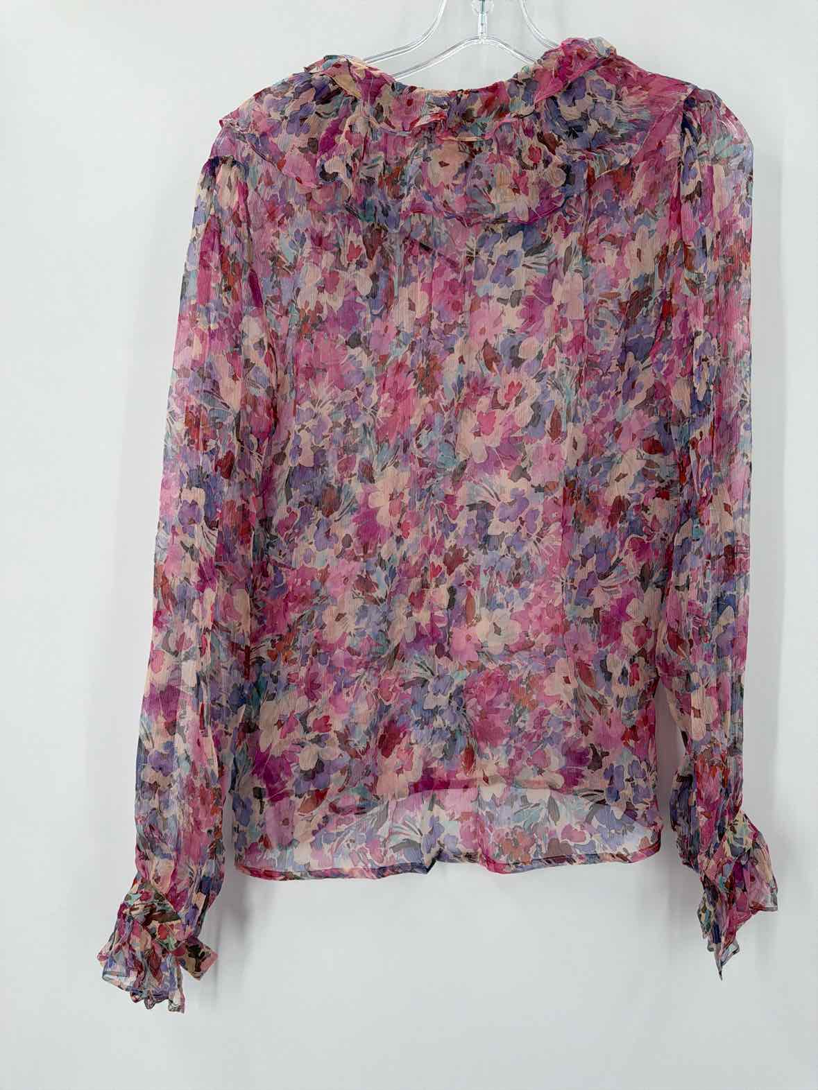 Pre-Owned Jade Johnny Was Pink Size XS Sheer Blouse | True Fashionistas.