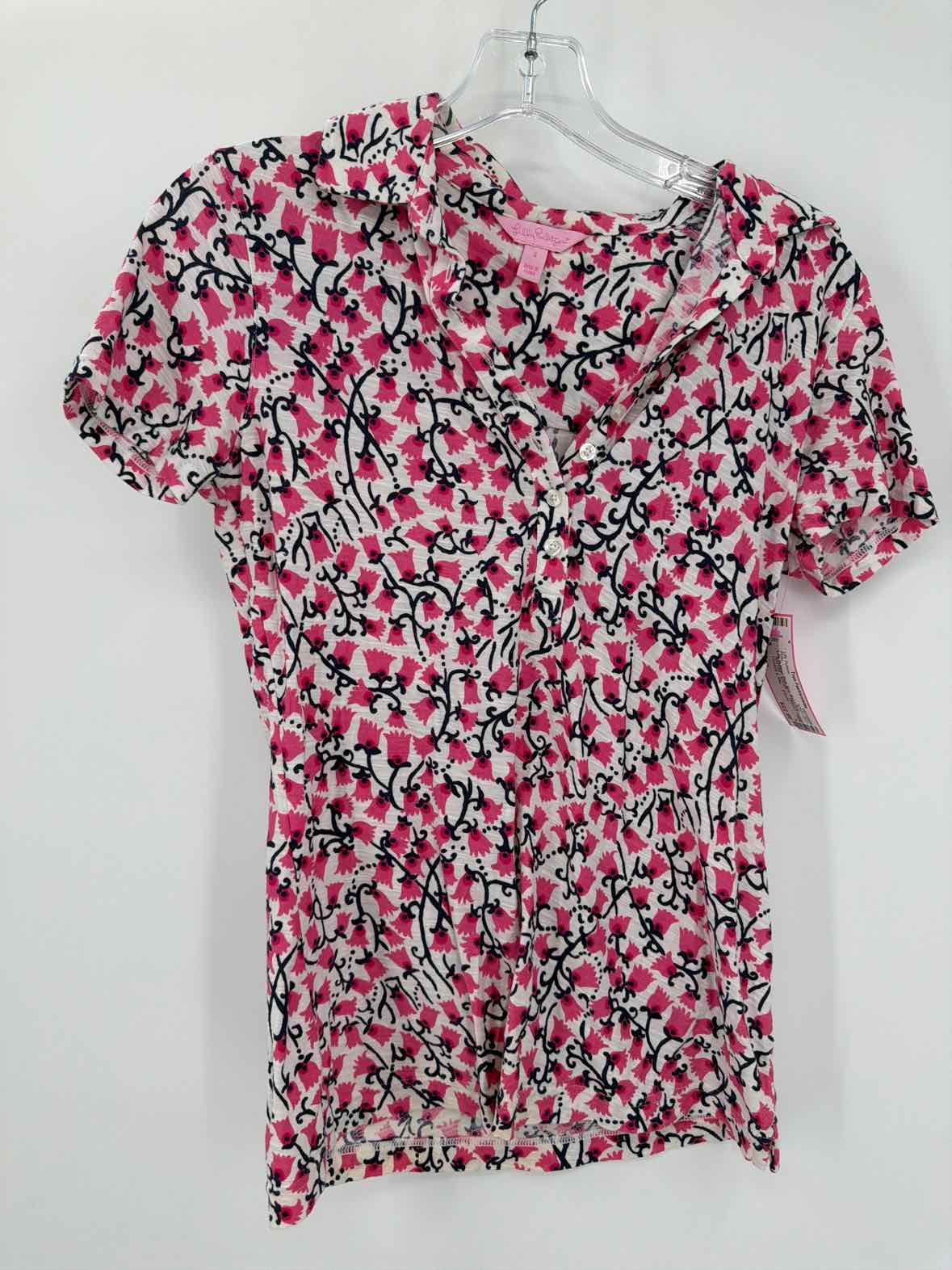 Pre-Owned Lilly Pulitzer Pink Size Small Polo | True Fashionistas.