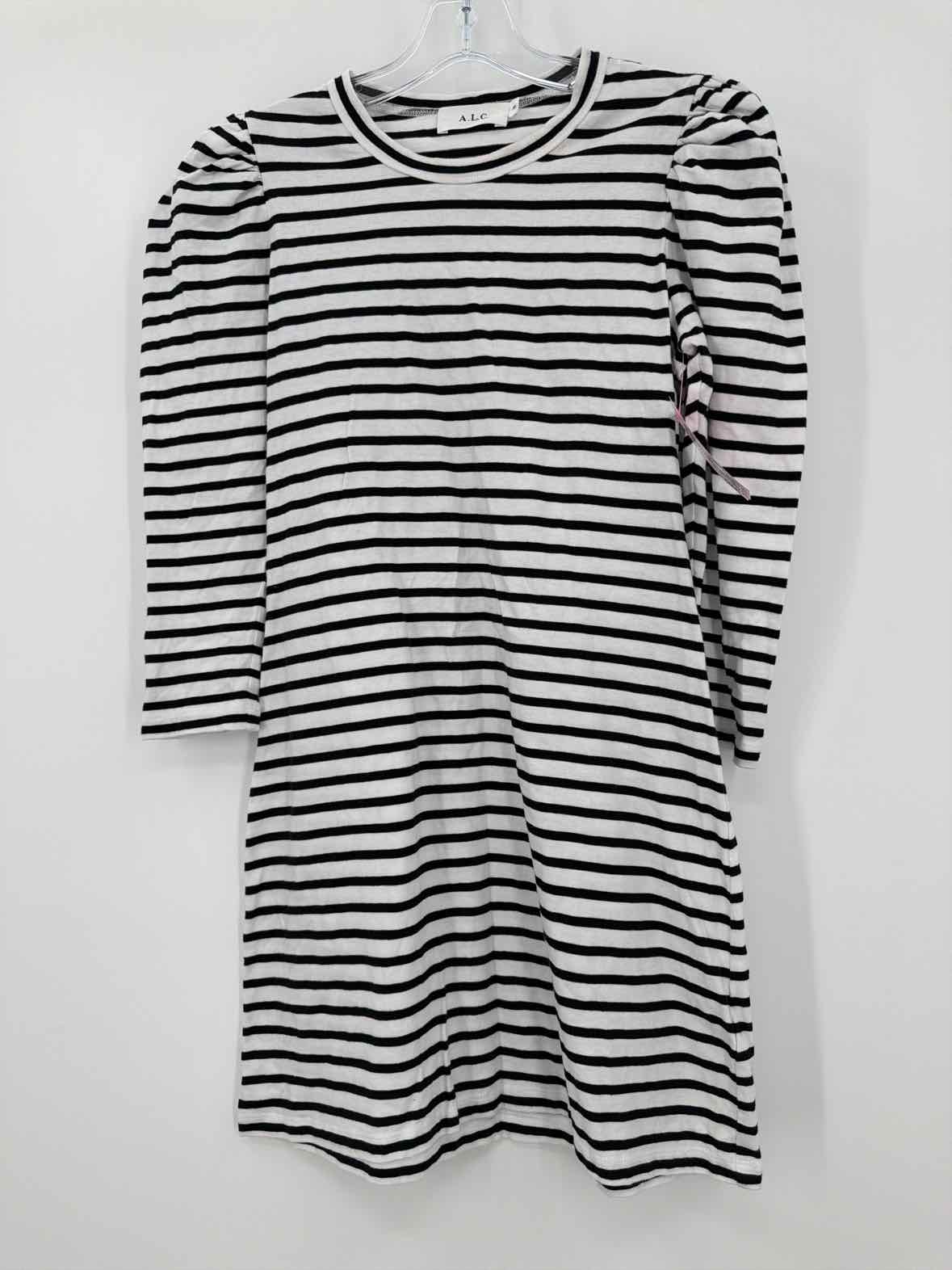 Pre-Owned ALC White Size XS Stripe Short Long Sleeve Dress | True Fashionistas.