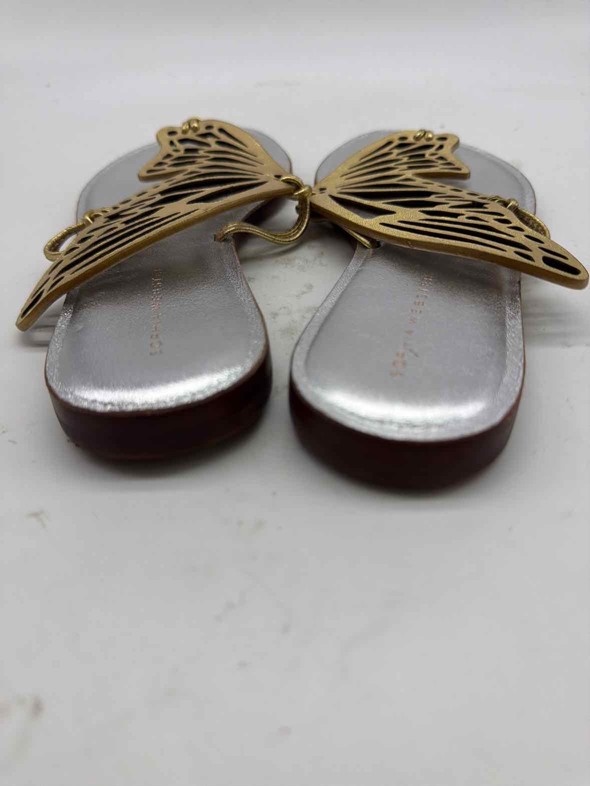 Pre-Owned Sophia Webster Gold Size 8 Thong Sandals | True Fashionistas.