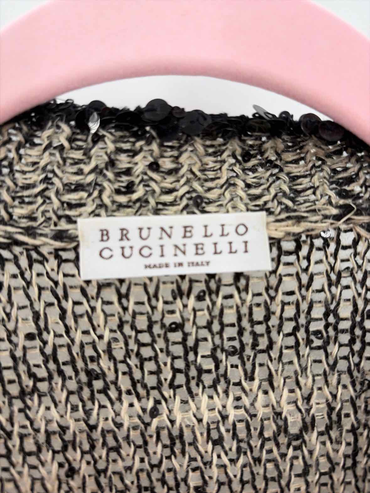Pre-Owned Brunello Cucinelli Black Size Medium Cardigan Sweater | True Fashionistas.