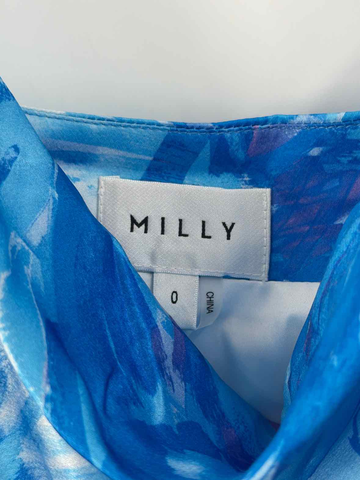 Pre-Owned Milly Blue Size 0 Long Sleeveless Dress | True Fashionistas.