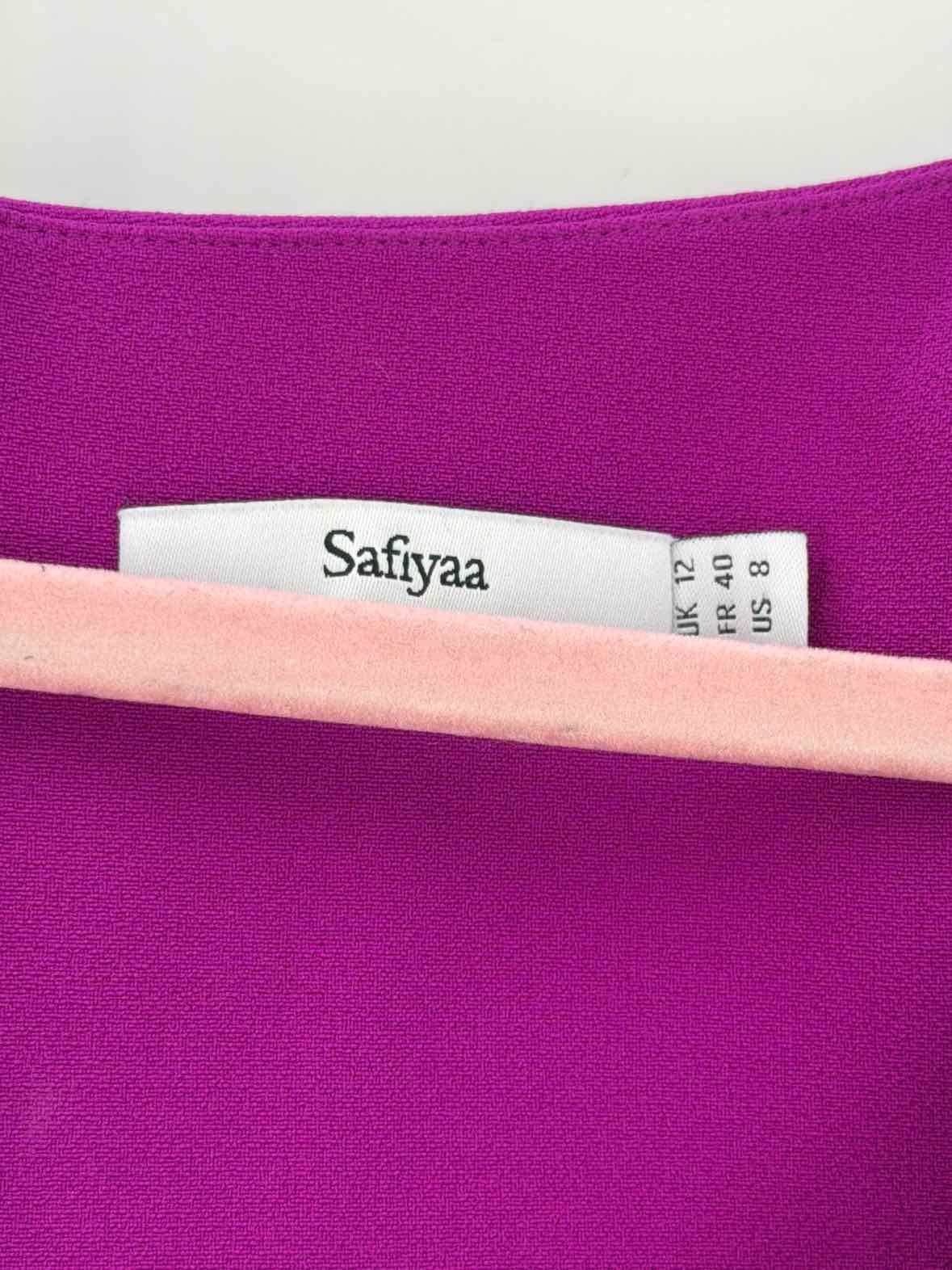 Pre-Owned Safiyaa Purple Size 8 Short Short Sleeve Dress | True Fashionistas.