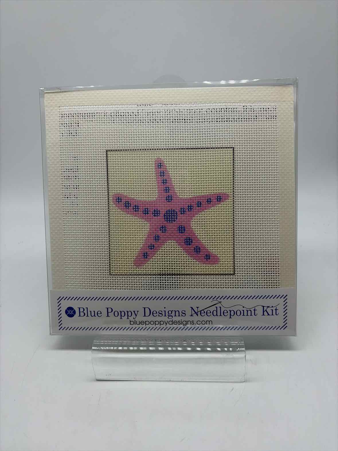 Blue Poppy Starfish Needlepoint | True Fashionistas.