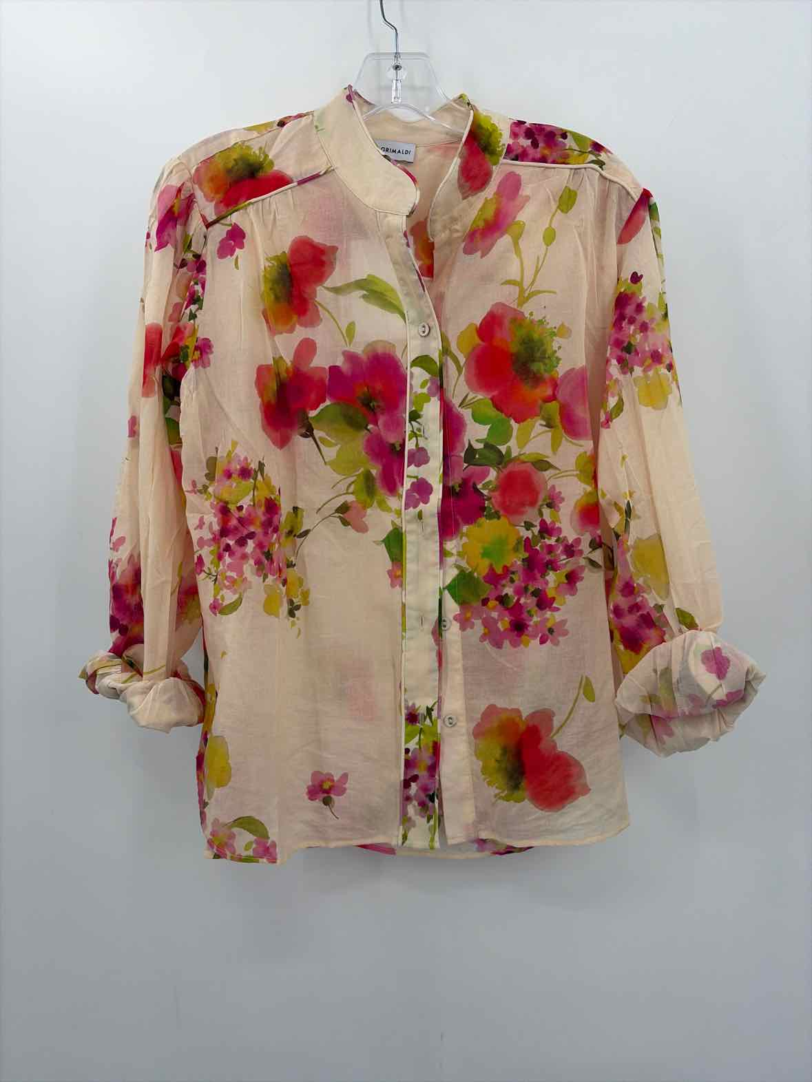 Pre-Owned Karina Grimaldi Pink Size Medium Button Down | True Fashionistas.