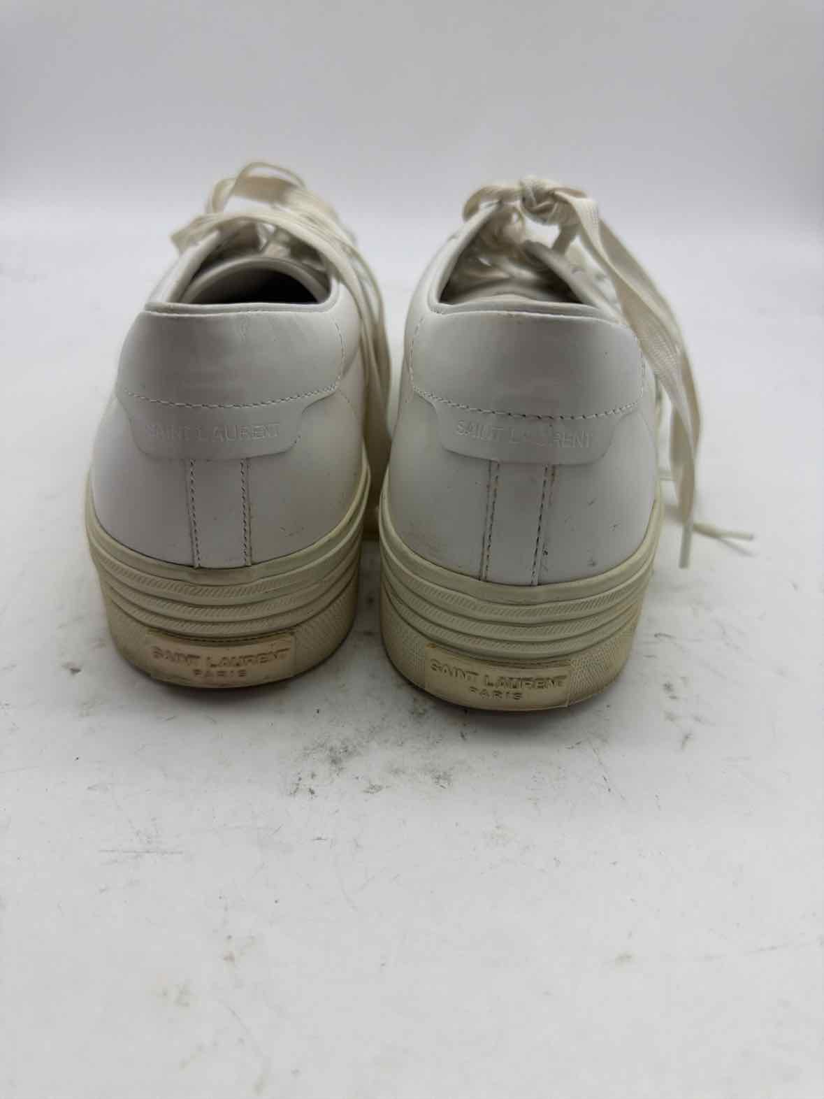 Pre-Owned Saint Laurent White Size 8.5 Fashion Sneaker Athletic Shoes | True Fashionistas.