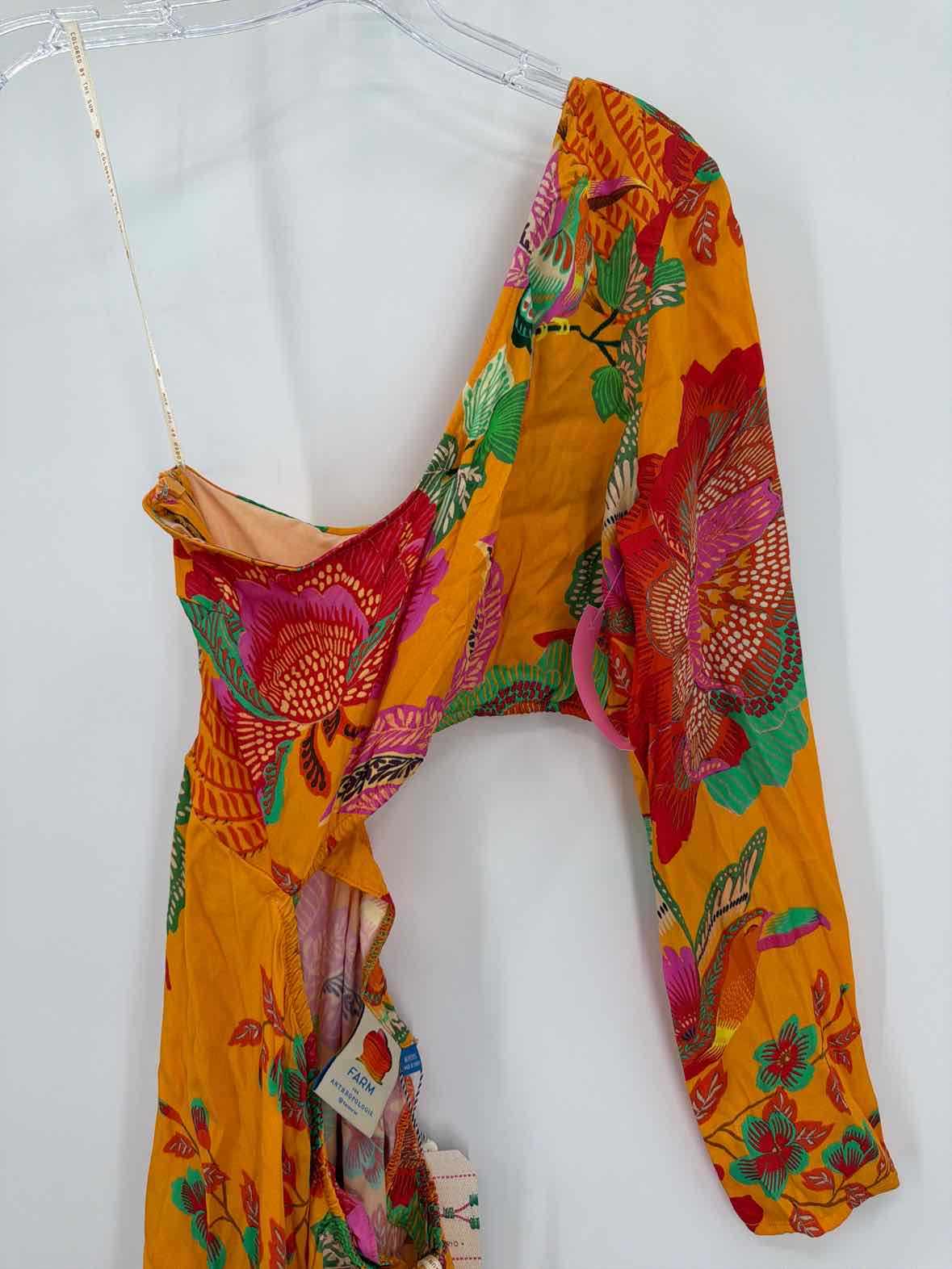 Pre-Owned Farm Rio For Anthropologie Orange Size Medium Long Sleeveless Dress | True Fashionistas.