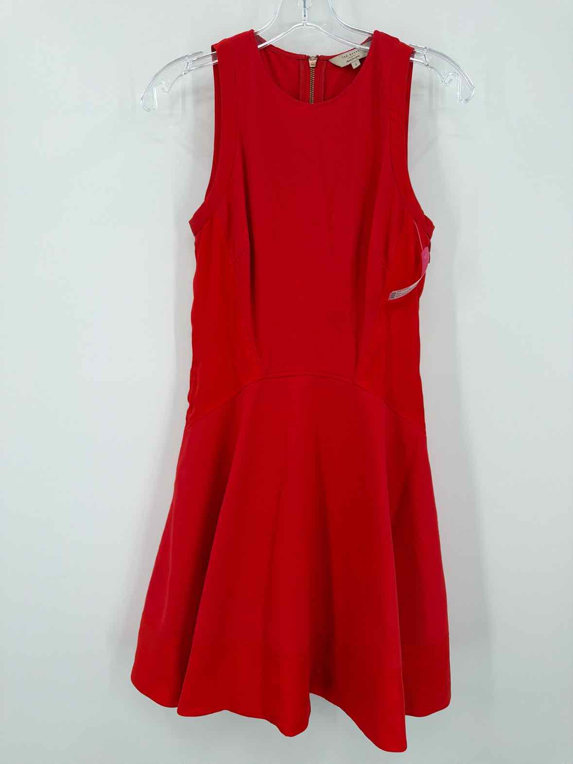 Pre-Owned Ted Baker Red Size 2/4 Short Sleeveless Dress | True Fashionistas.