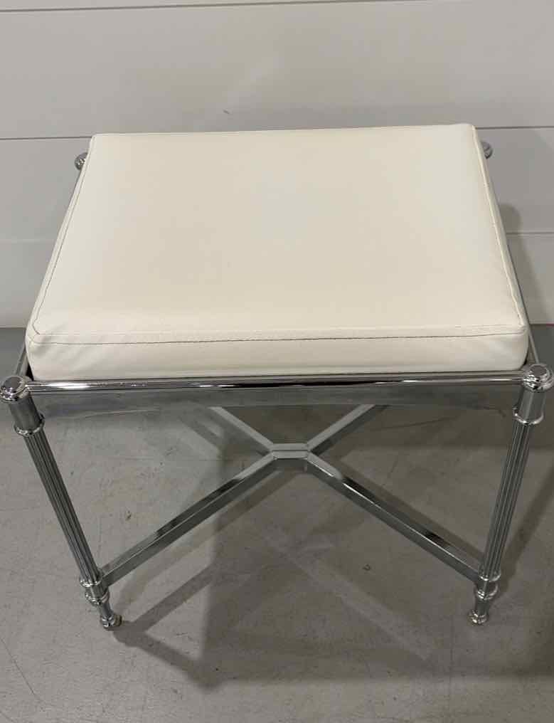 Vanity Stool With White Cushion | True Fashionistas.
