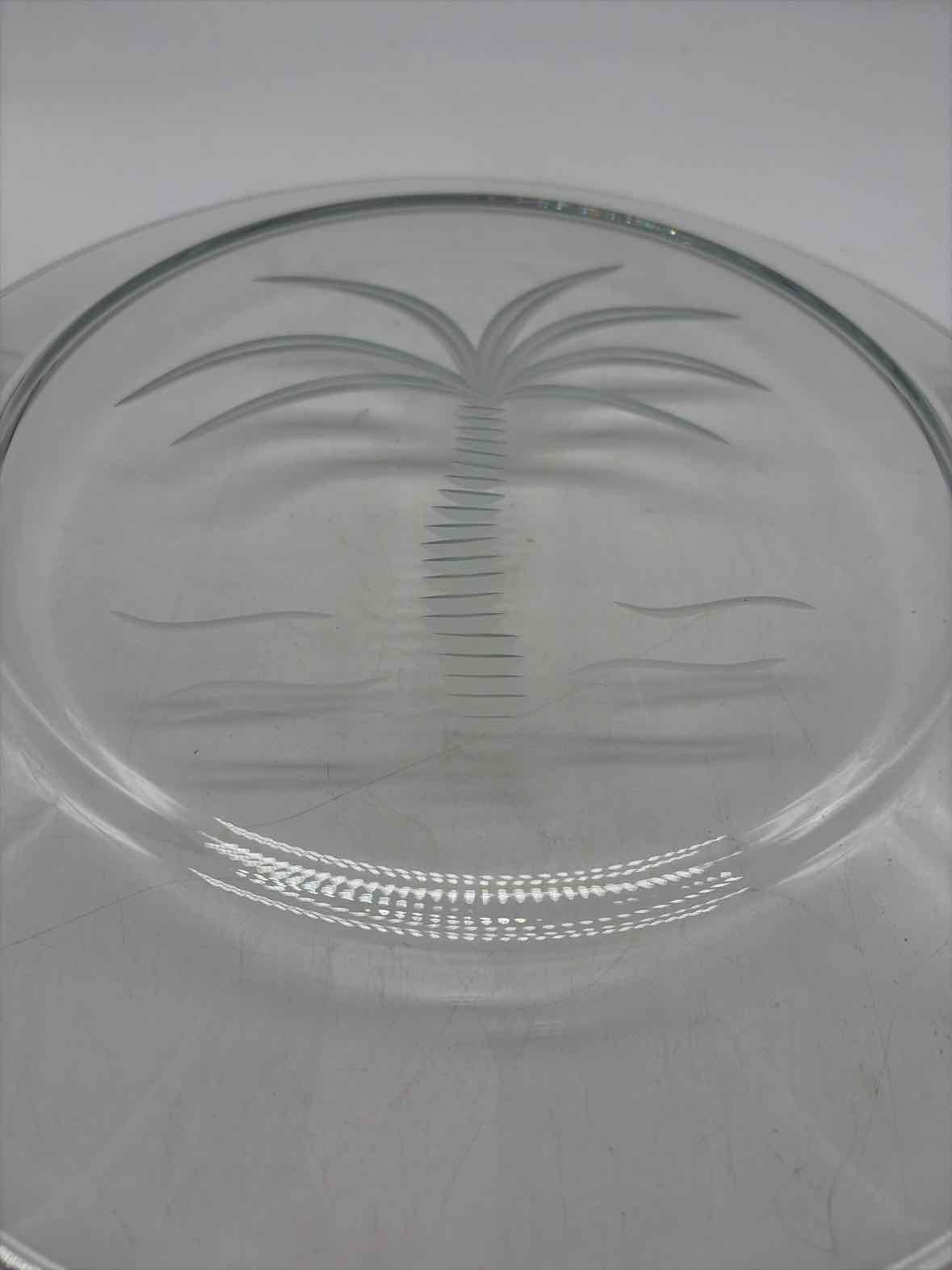 Etched Palm Glass Platter | True Fashionistas.
