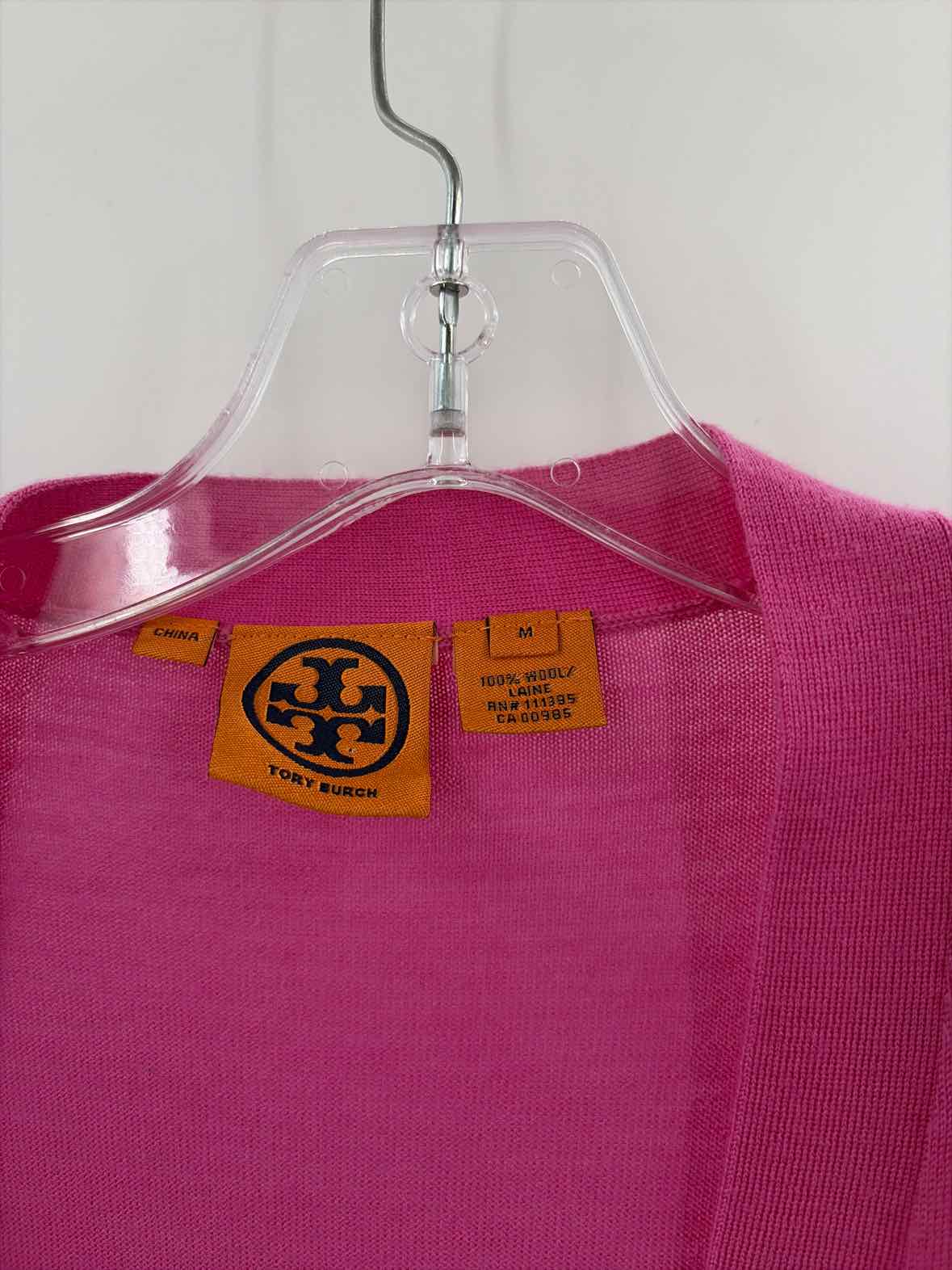 Pre-Owned Tory Burch Pink Size Medium Cardigan Sweater | True Fashionistas.