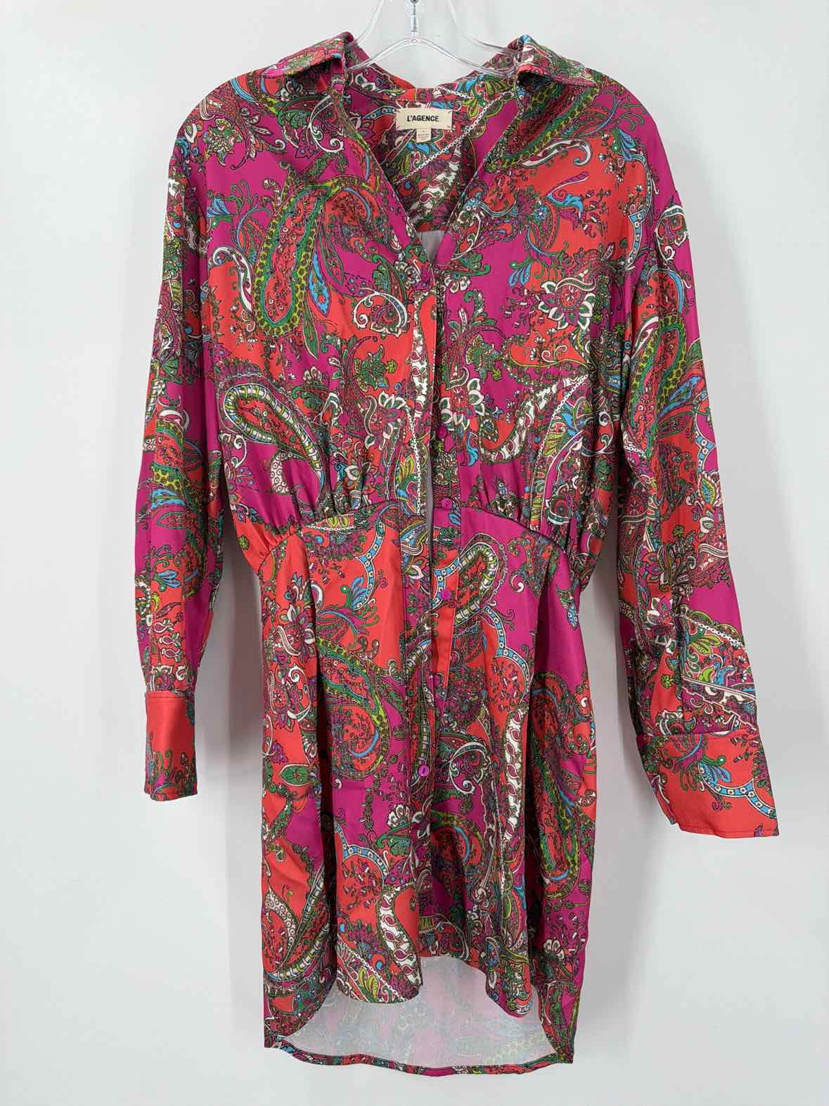 Pre-Owned L'Agence Pink Size 0 Short Long Sleeve Dress | True Fashionistas.