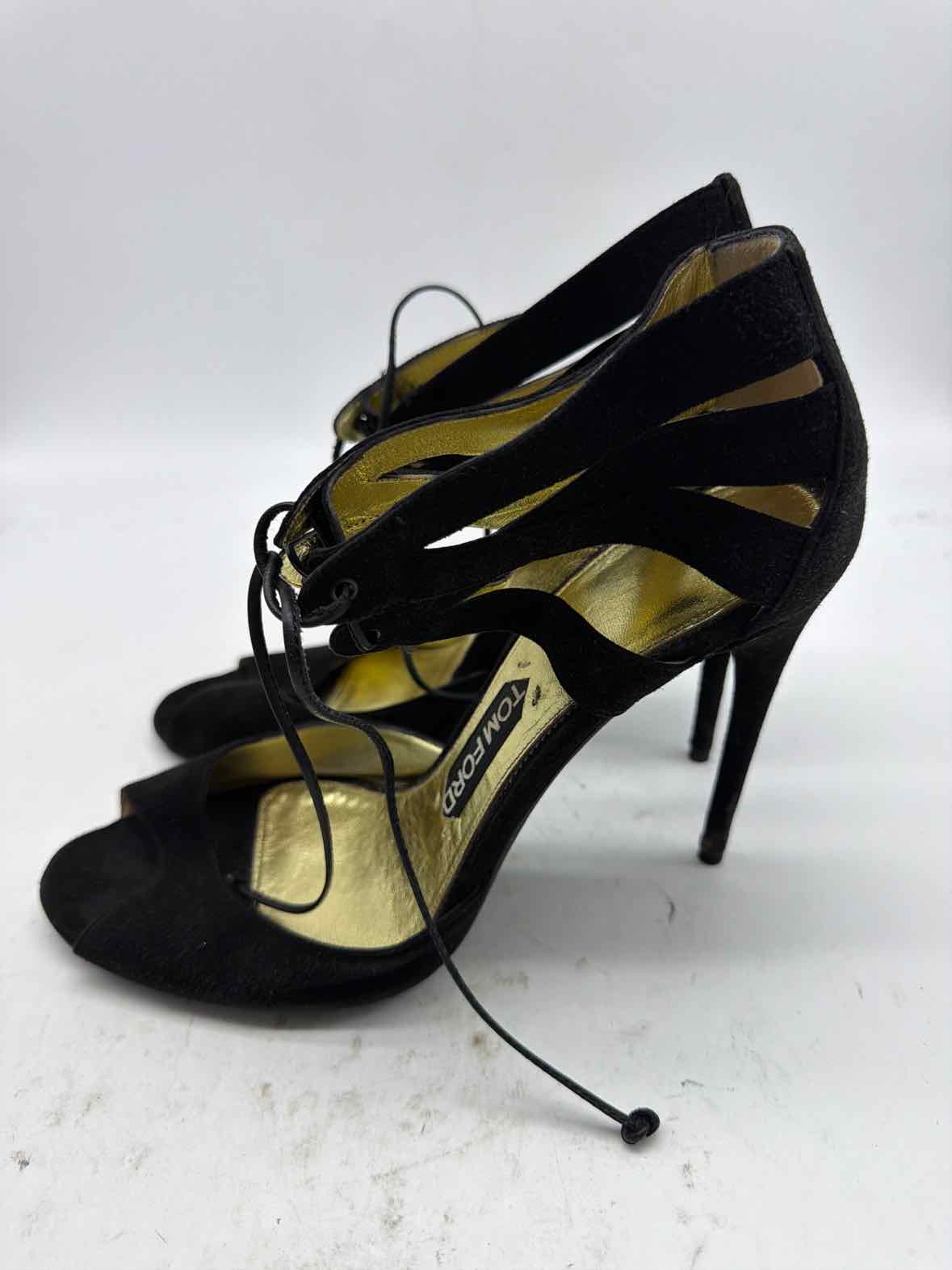 Pre-Owned Tom Ford Black Size 10.5 Strappy Heels | True Fashionistas.