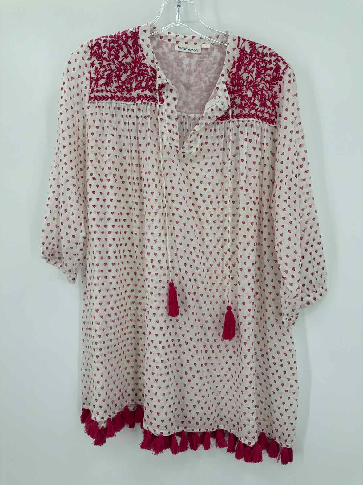 Pre-Owned Roller Rabbit White Size Small Tunic Blouse | True Fashionistas.