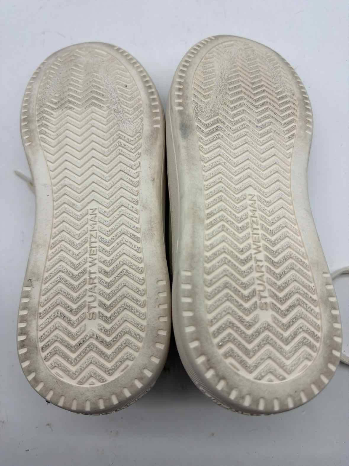 Pre-Owned Stuart Weitzman White Size 8 Fashion Sneaker Athletic Shoes | True Fashionistas.