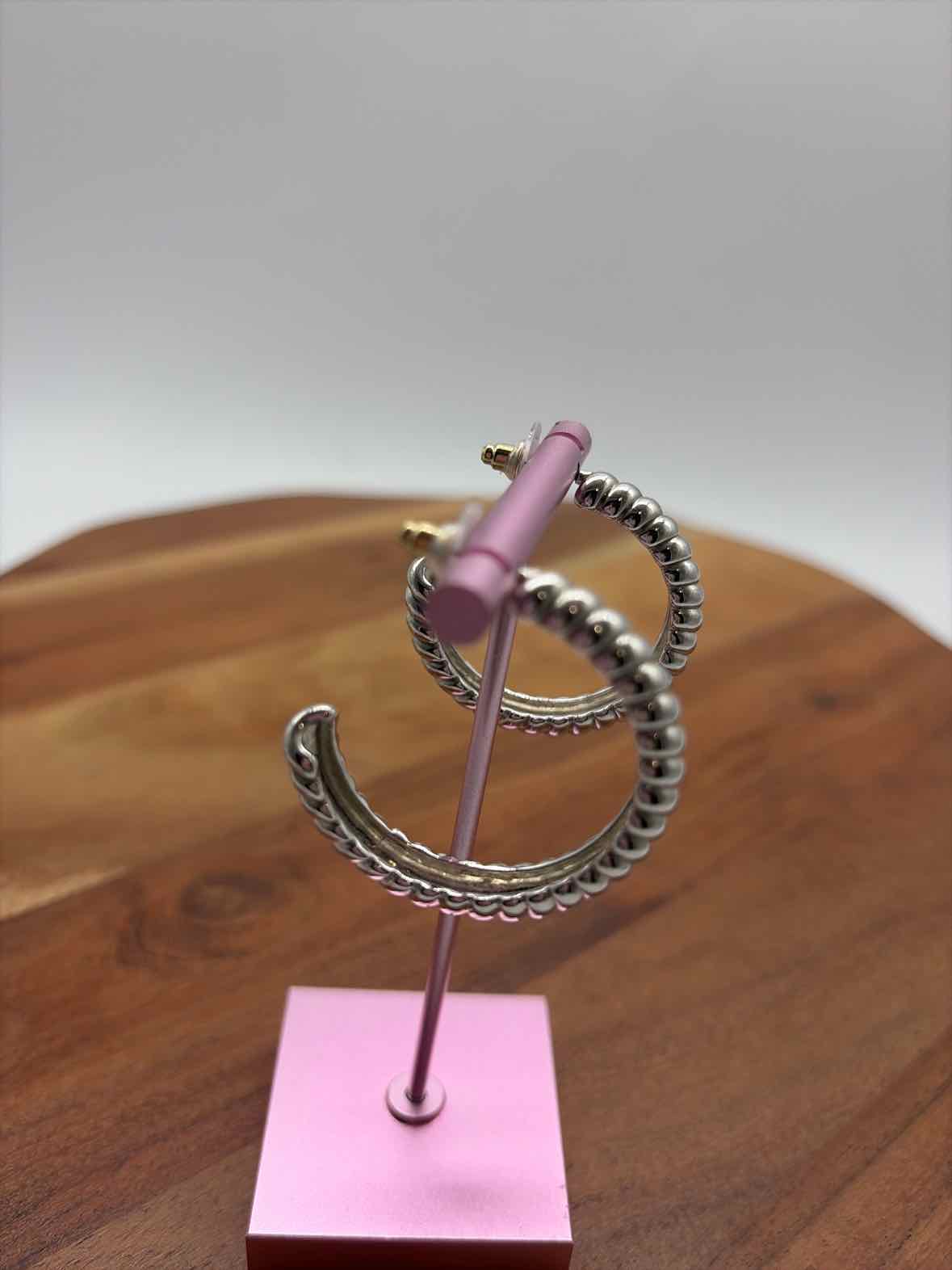 Luv Aj Silver Rope Hoop Earrings | True Fashionistas.
