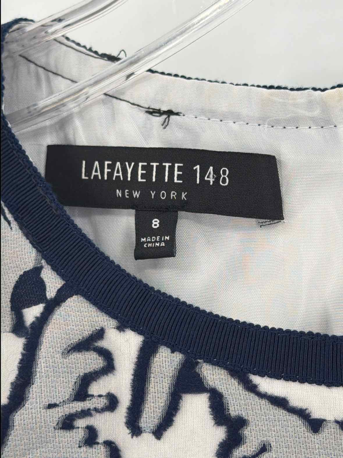 Pre-Owned Lafayette 148 Navy Size 8 Short Sleeveless Dress | True Fashionistas.