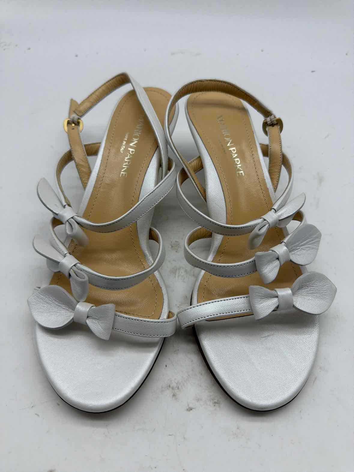 Pre-Owned Marion Parke White Size 36 Slingback Heels | True Fashionistas.