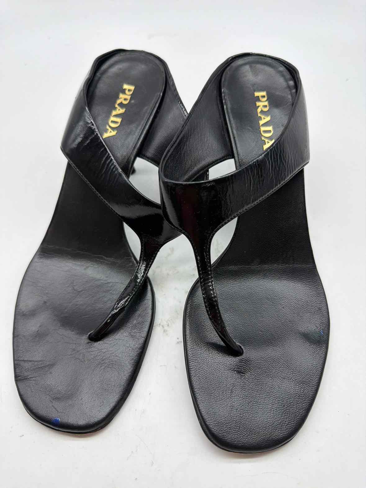 Pre-Owned Prada Black Size 38.5 Mule Heels | True Fashionistas.